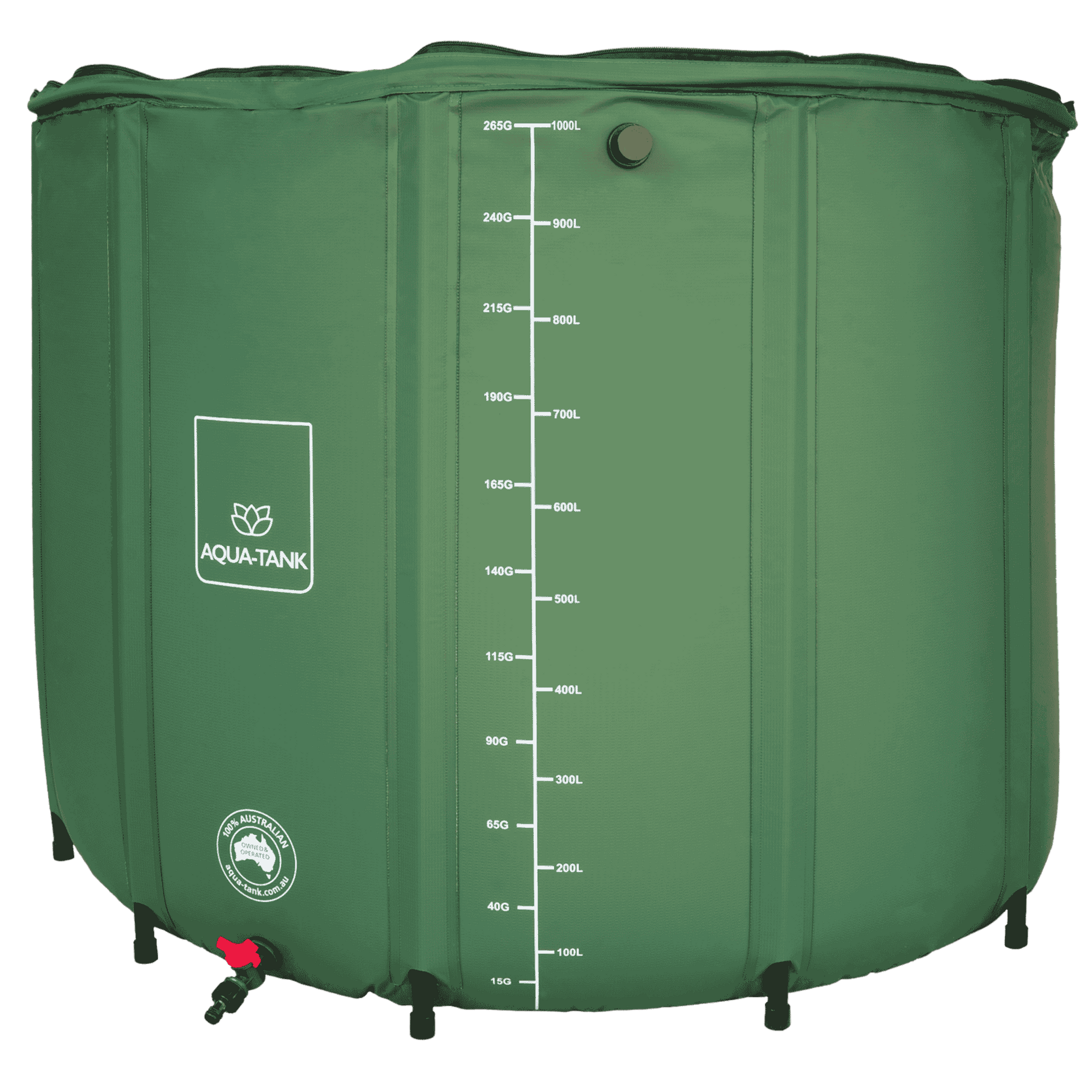 Aqua-Tank Flexible Water Tank - 1000L Side View