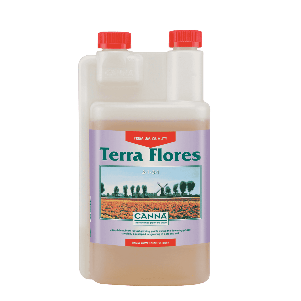 CANNA Terra Flores - 1L — Single-Part Bloom Nutrient for Soil & Potting Mix Cultivation