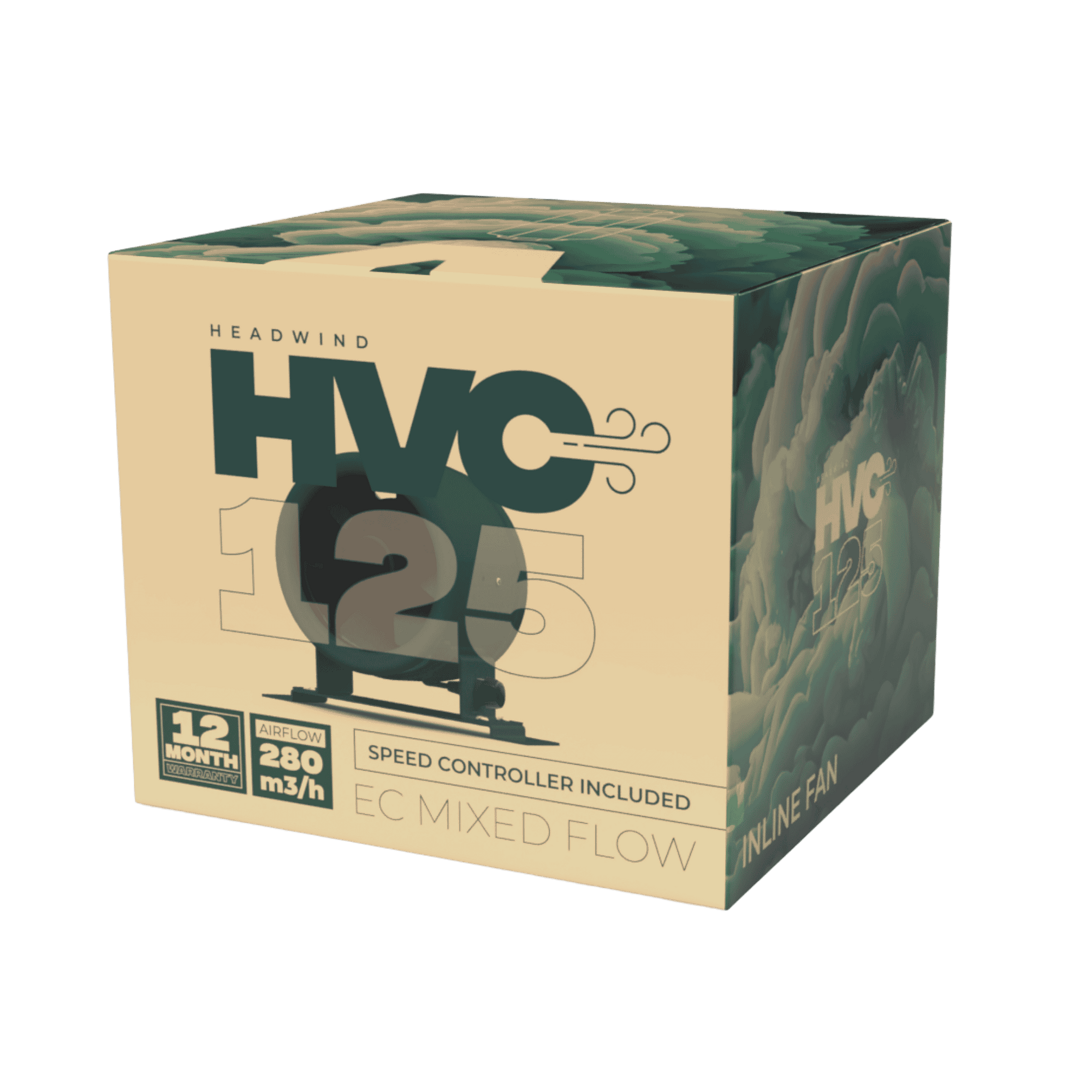 HVC EC Mixed Flow Inline Fan - 125mm - Boxed