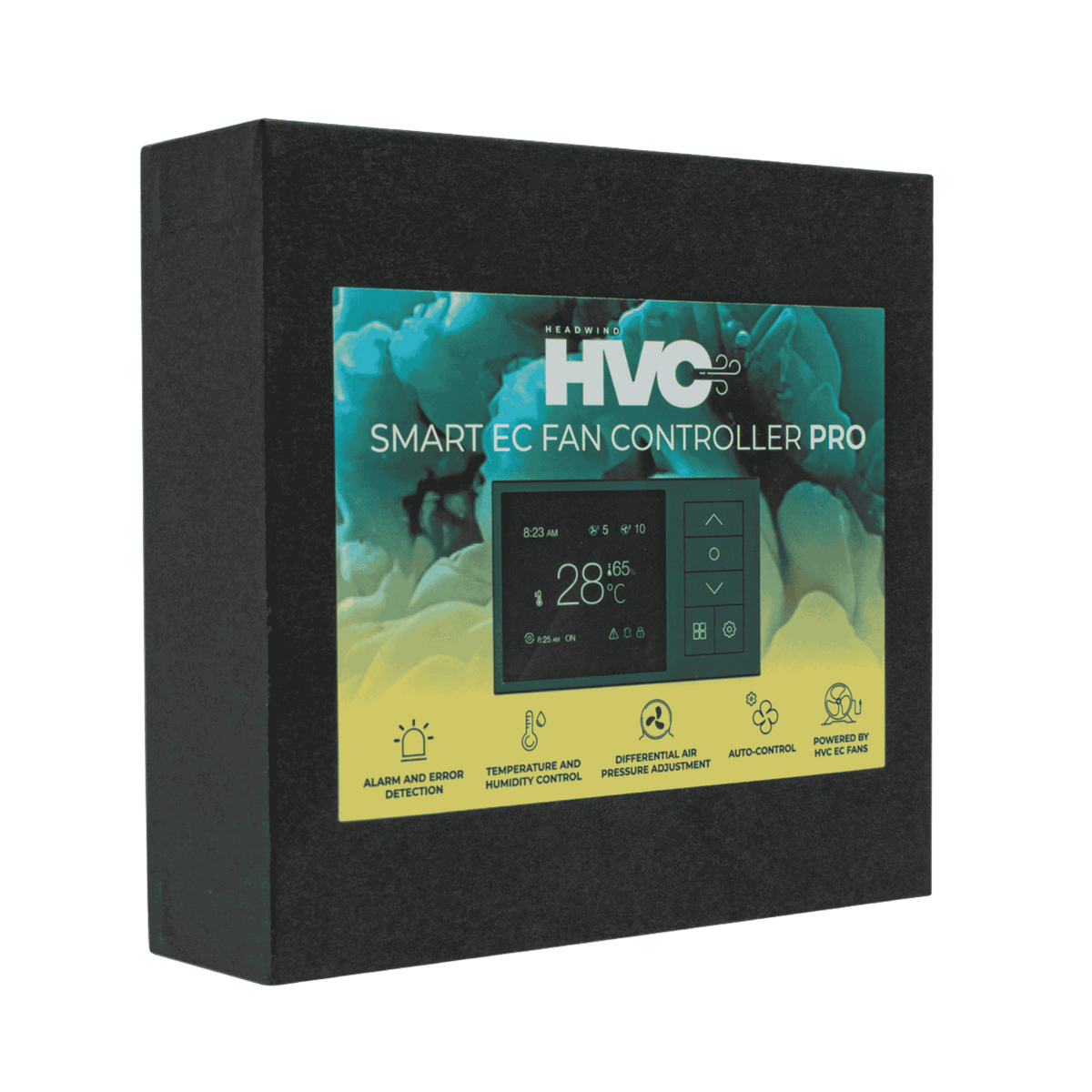 HVC Smart Controller Pro — Dual-Channel EC Fan Controller with TFT Display & T+H Sensor