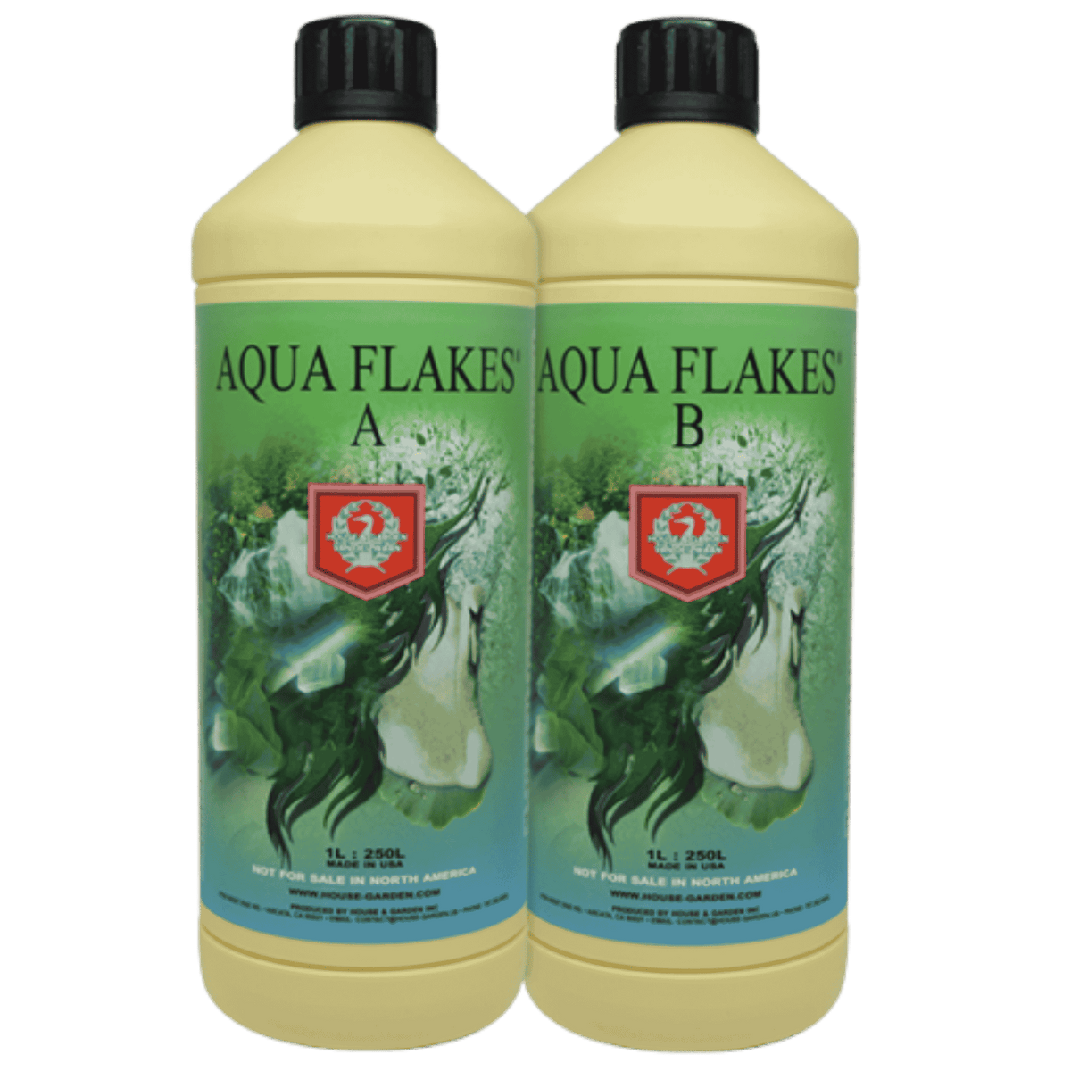 H&G Aqua Flakes A+B - 1L — Two-Part Base Nutrient for Recirculating Hydroponic Systems