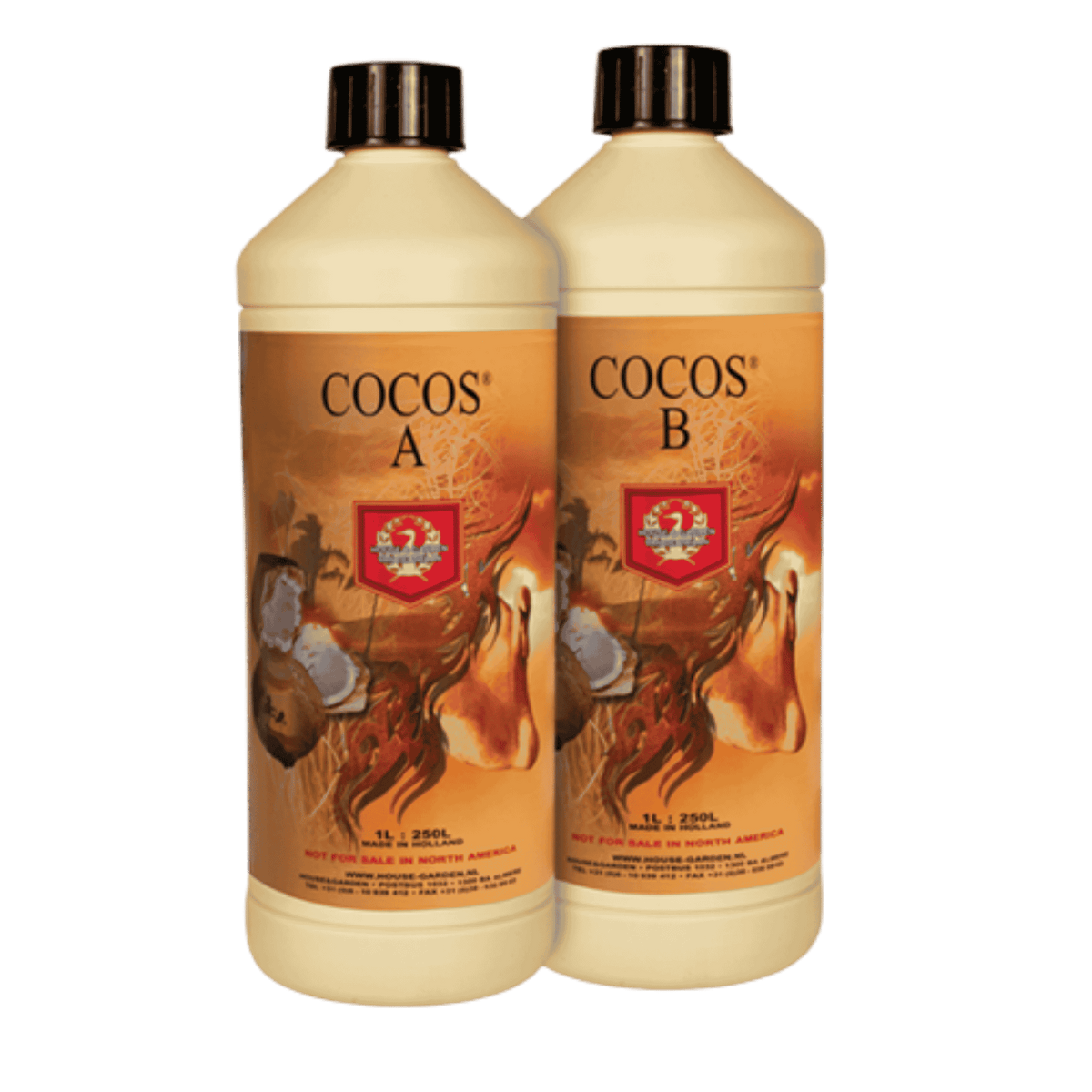 H&G Cocos A+B - 1L — Two-Part Base Nutrient for Coco Coir Substrates (40%+ Coco)