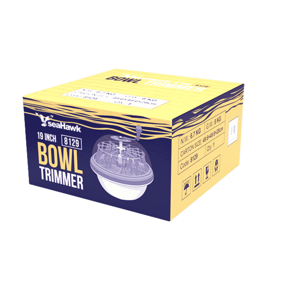 SeaHawk 19" Bowl Trimmer boxed — Hand-Cranked Manual Bud Trimming Machine