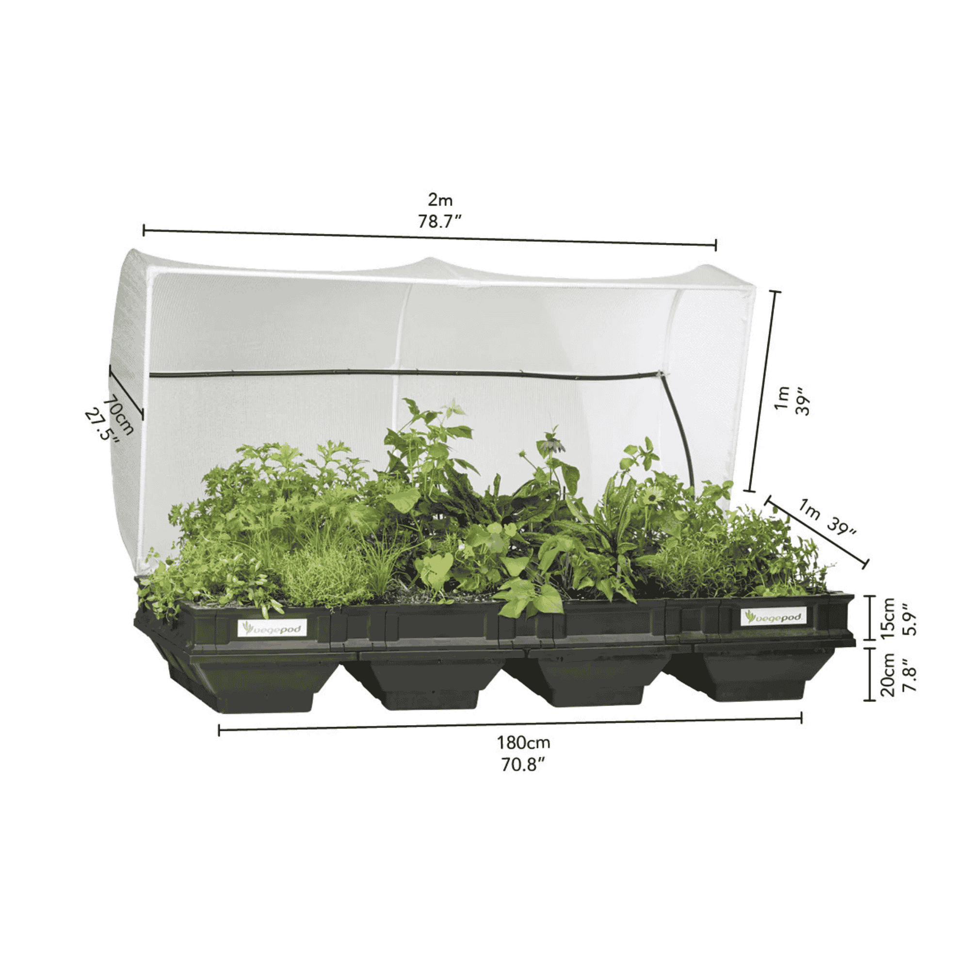 Vegepod Raised Garden Bed - Large Dimensions