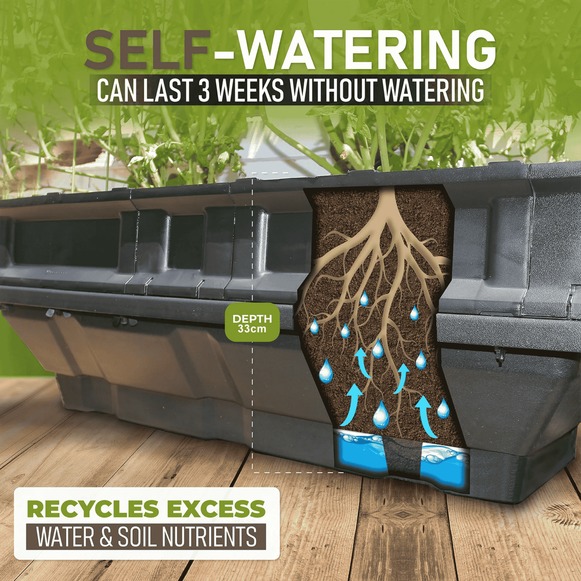 Vegepod Raised Garden Bed Self-Watering Information