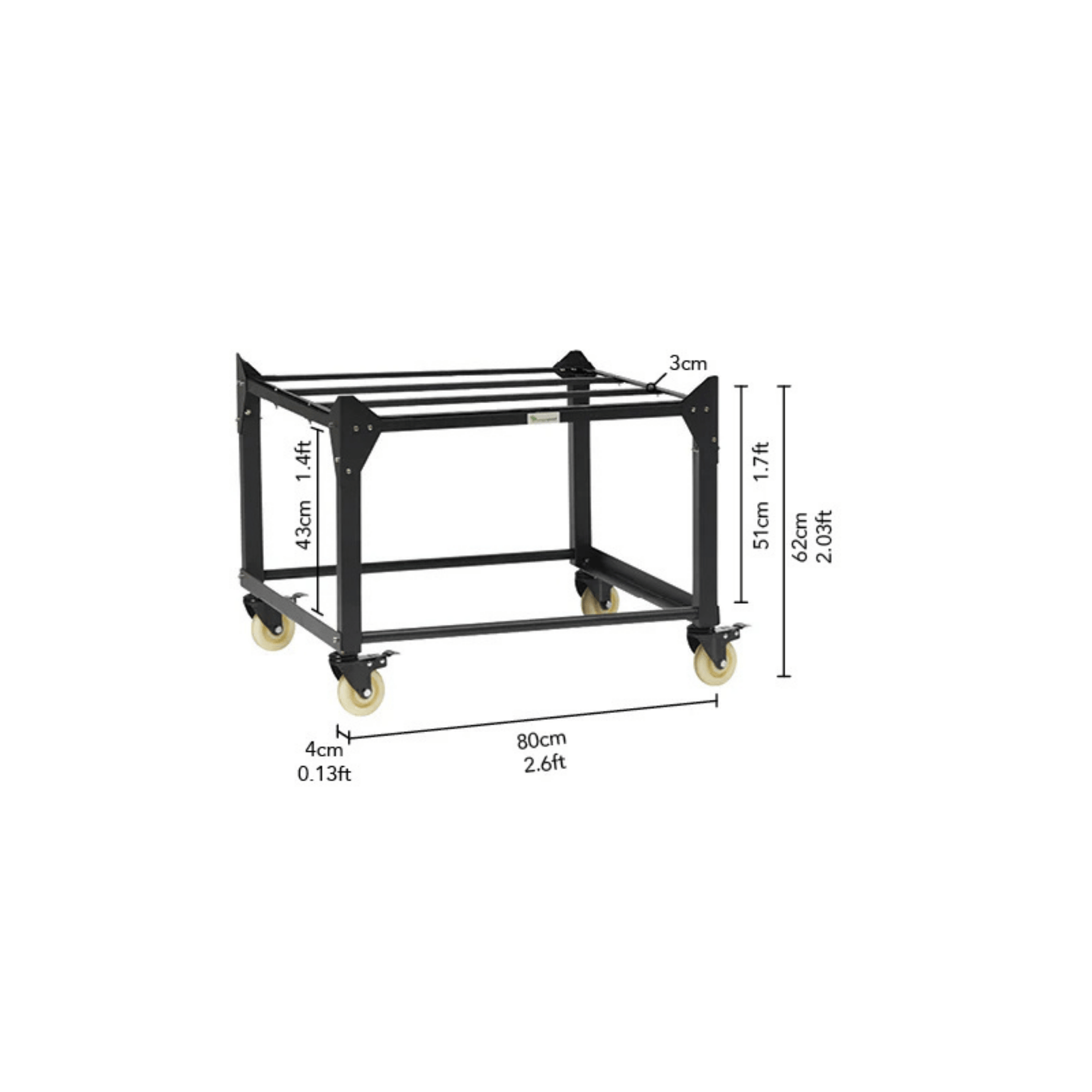 Vegepod Trolley Stand - Medium Dimensions