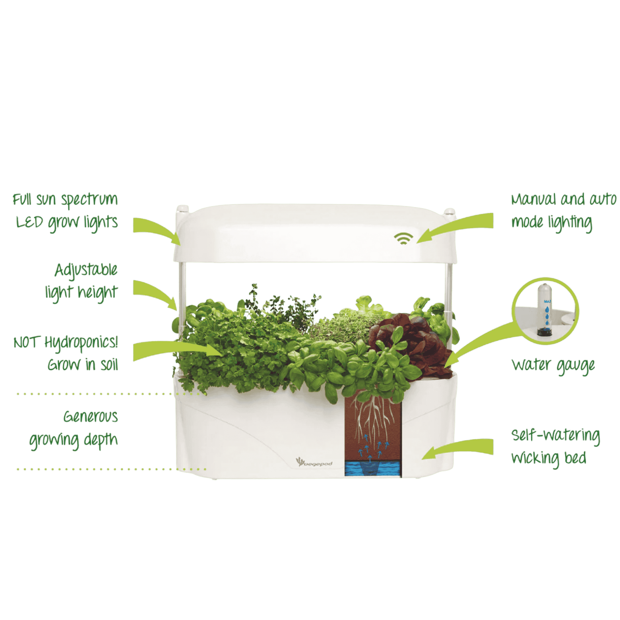 Vegepod White Kitchen Garden - Benefits