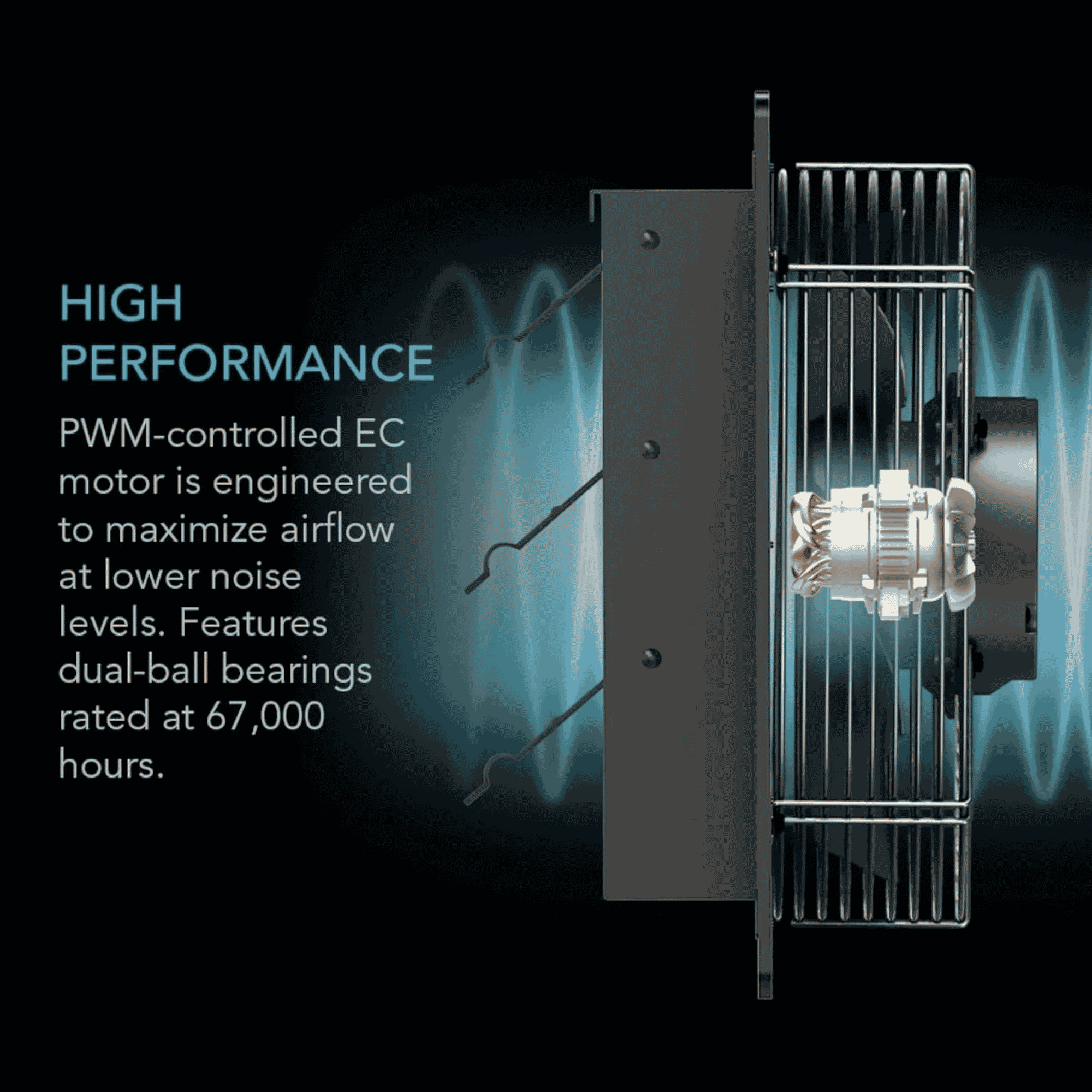 AC Infinity AIRLIFT Series high performance — high CFM with low noise via EC motor