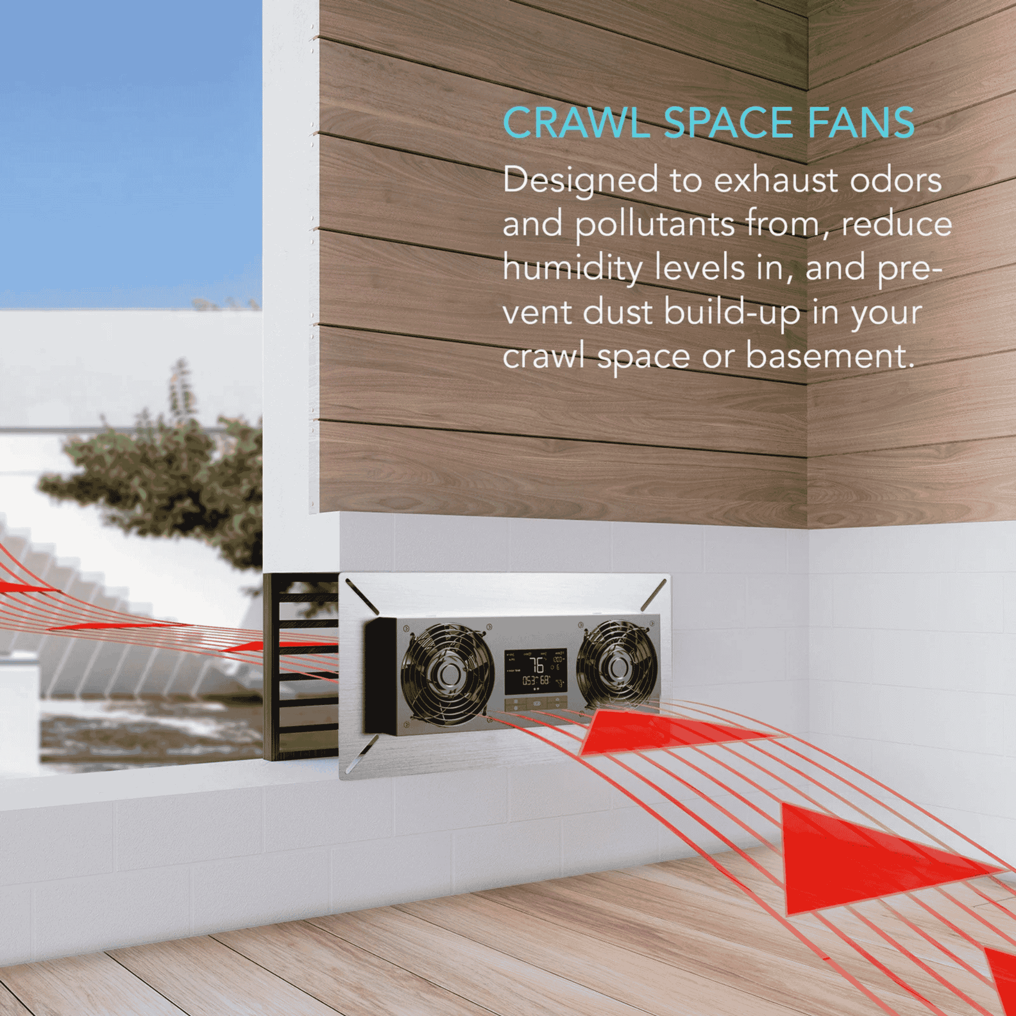 AC Infinity AIRTITAN T8 — crawl space ventilation application with humidity control