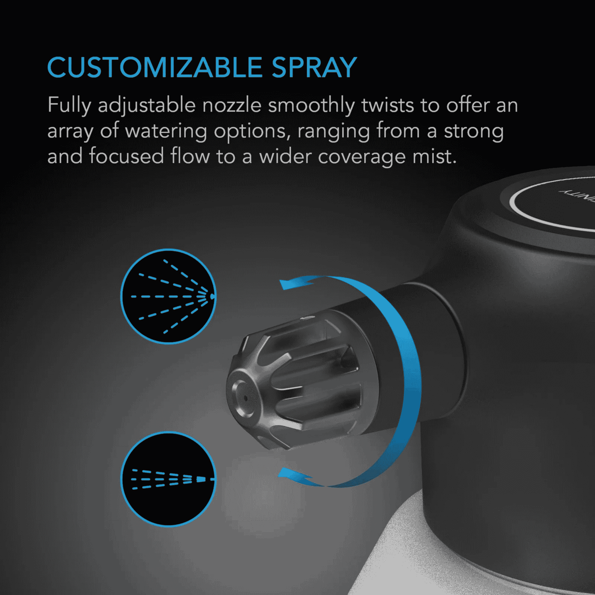 AC Infinity Automatic Sprayer customisable spray — adjustable nozzle for cone or stream