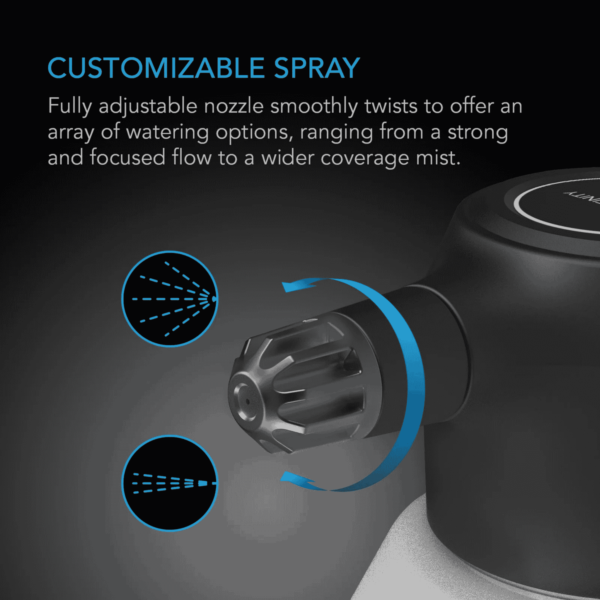 AC Infinity Automatic Sprayer customisable spray — adjustable nozzle for cone or stream