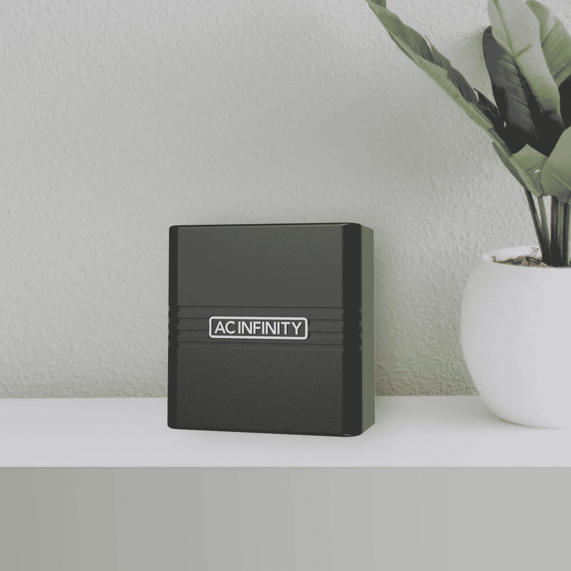 AC Infinity CLOUDCOM concept art — Bluetooth hygrometer in grow room placement