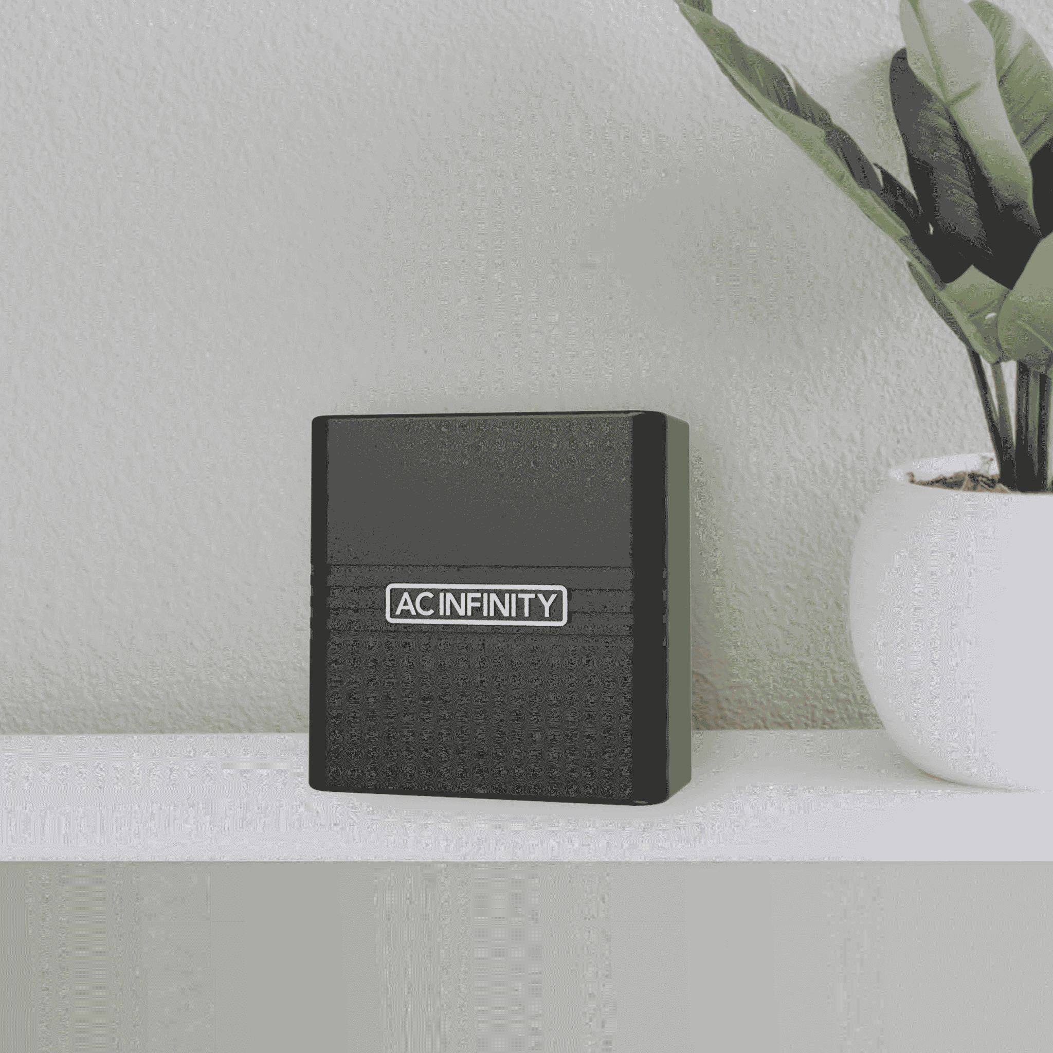 AC Infinity CLOUDCOM concept art — Bluetooth hygrometer in grow room placement