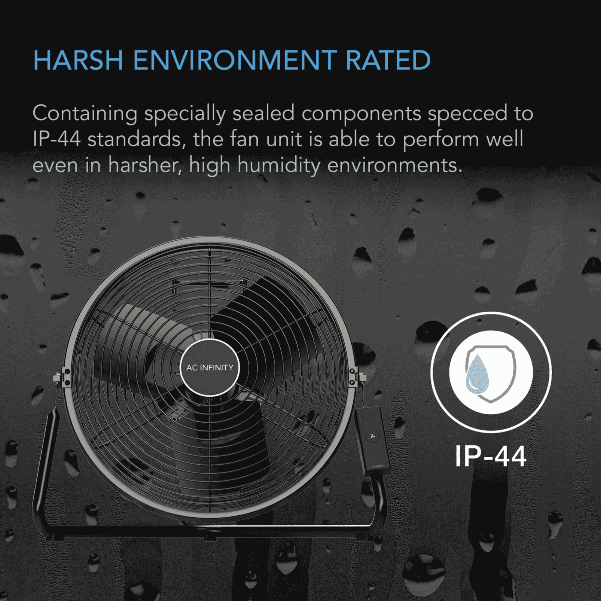 AC Infinity CLOUDLIFT — built for harsh humid grow environments with durable housing
