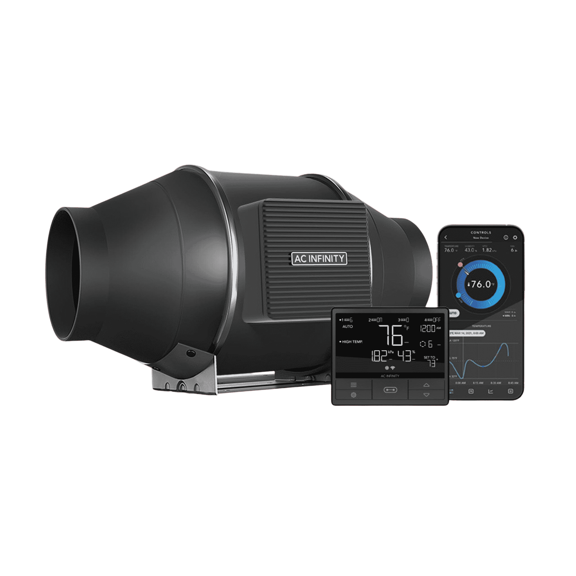 AC Infinity CLOUDLINE Pro T4 — 4-inch Mixed-Flow Inline Duct Fan with PWM EC Motor