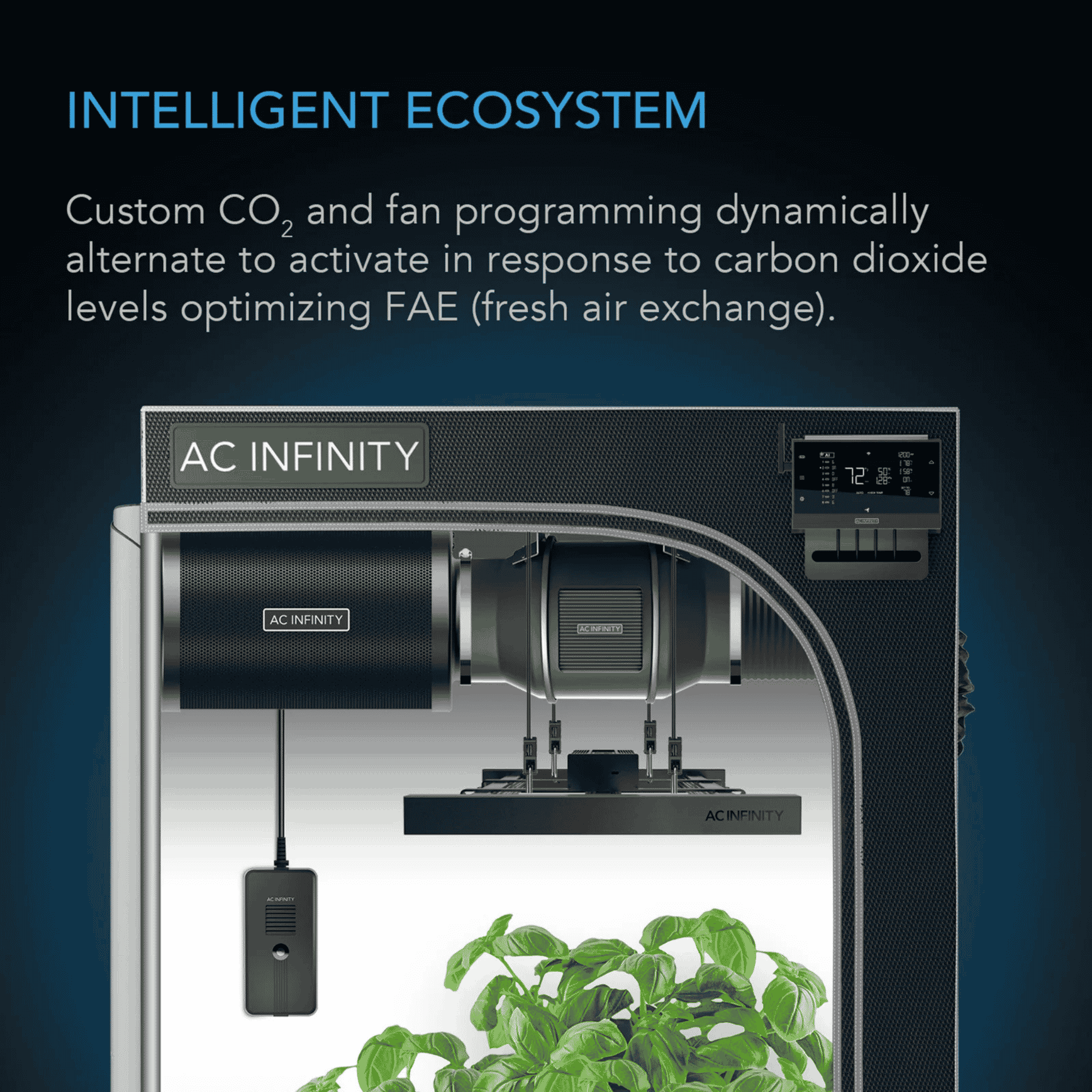 AC Infinity CO2 & Light Sensor — pairs with Controller AI+ for full climate automation