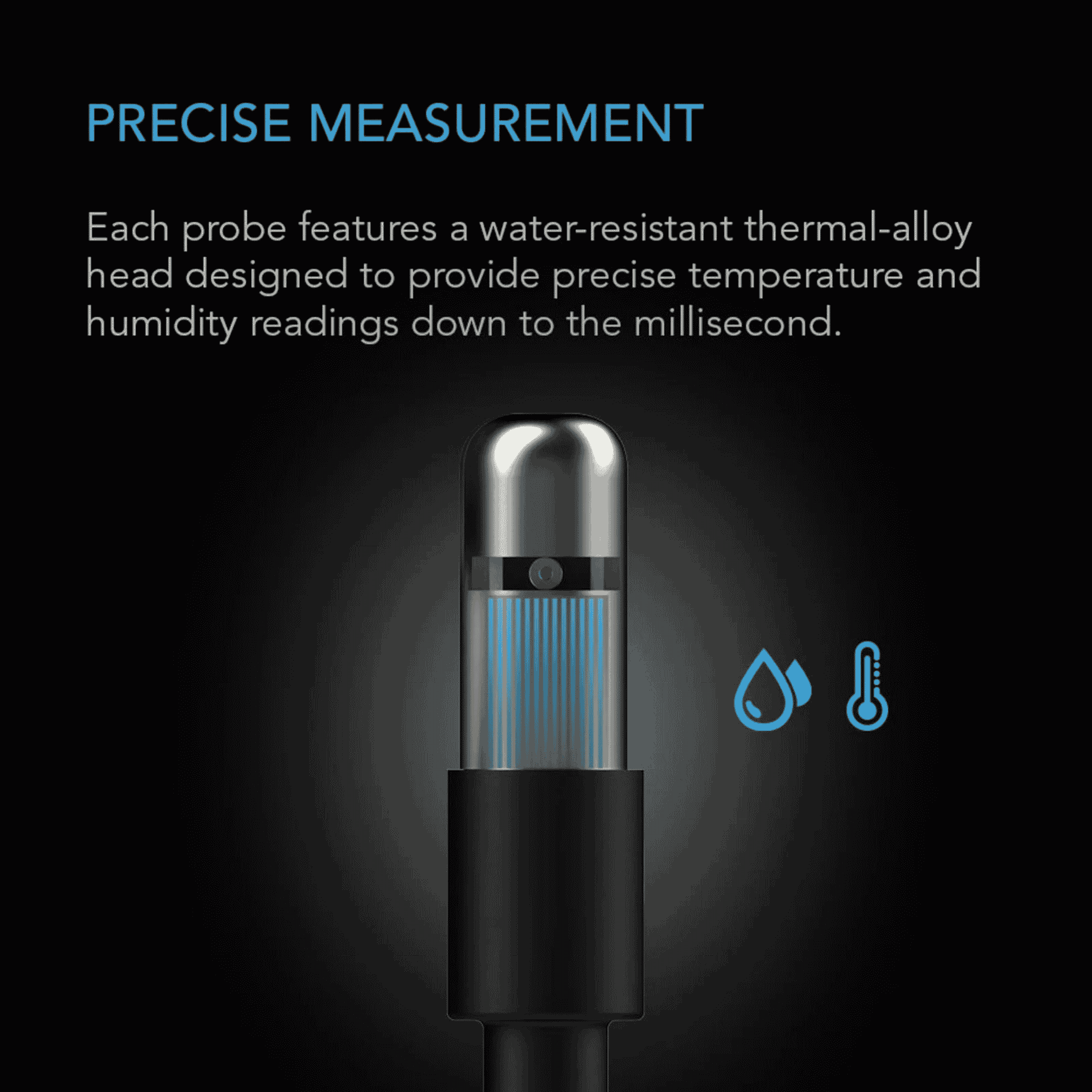 AC Infinity Sensor Probe measurement — temperature & humidity live readout display