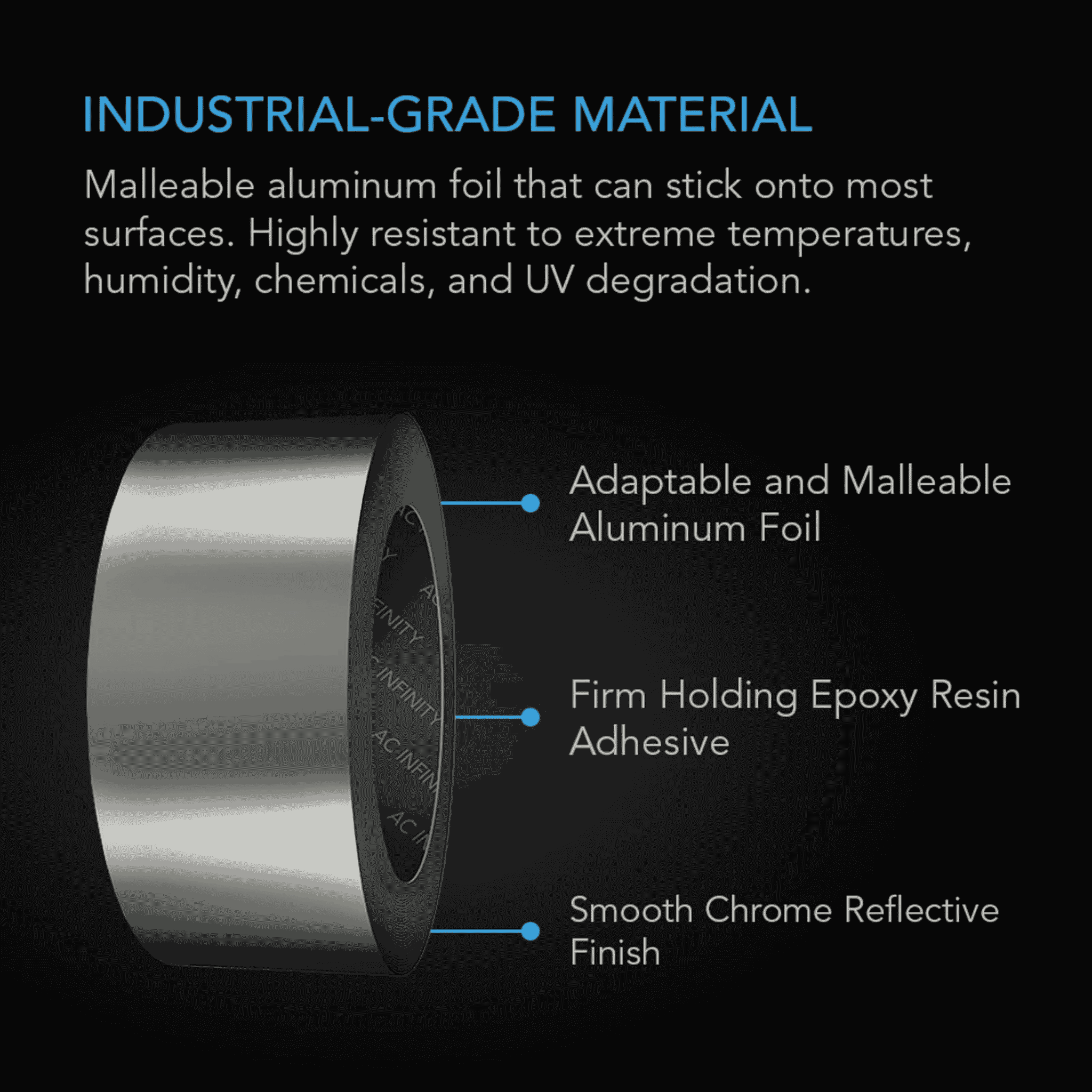 AC Infinity Duct Tape industrial grade — airtight moisture-resistant sealing for ductwork