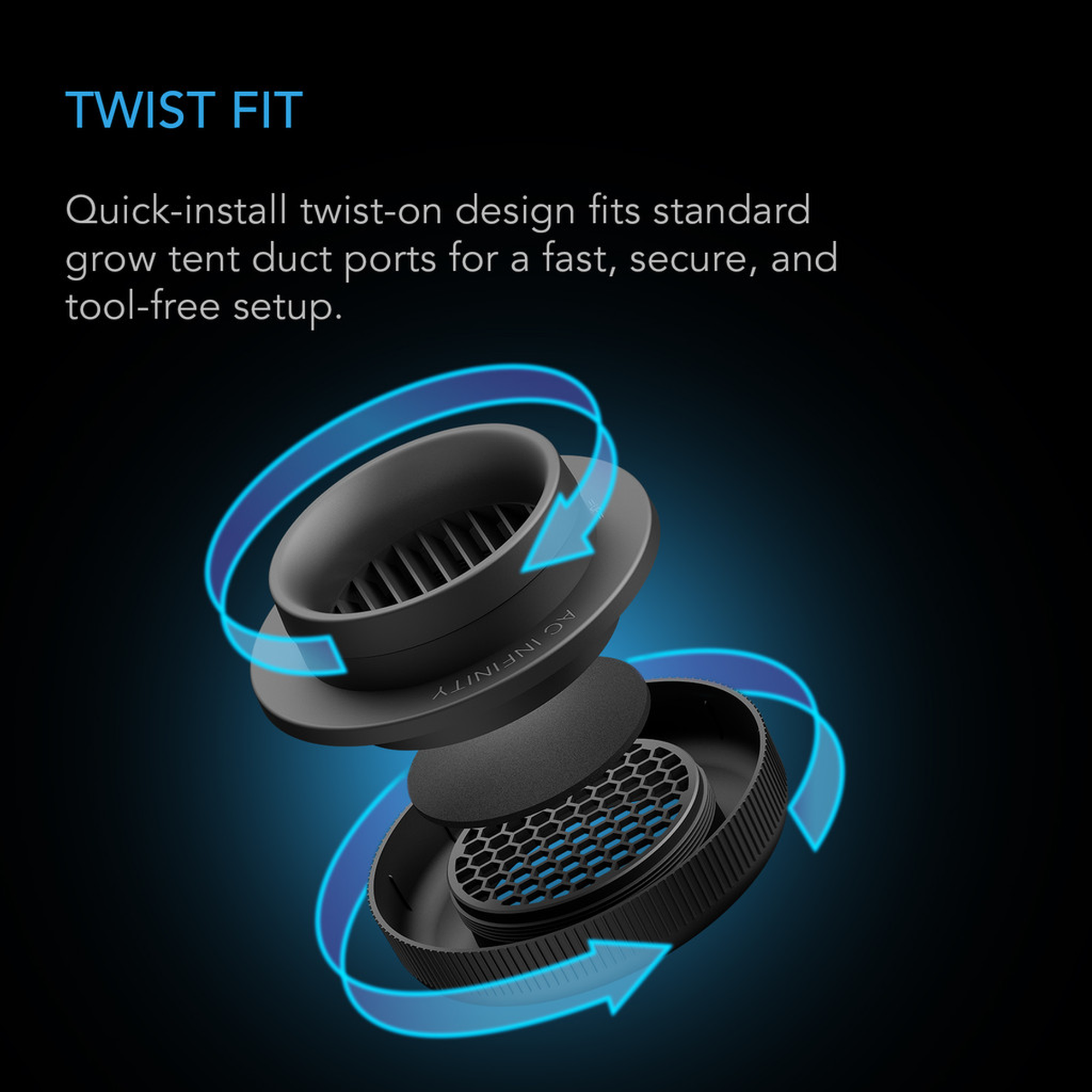 AC Infinity Duct Vent — Twist Fit
