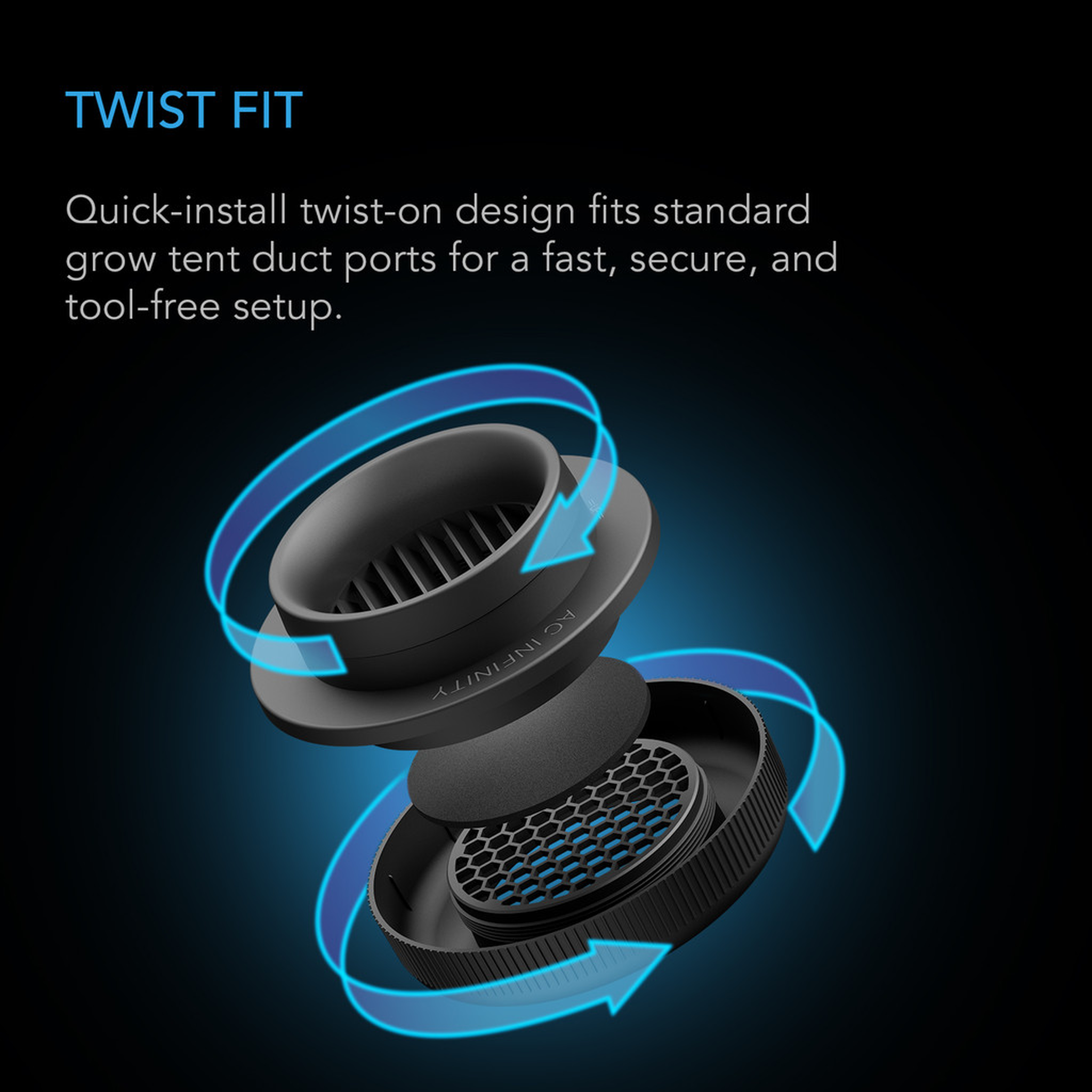 AC Infinity Duct Vent — Twist Fit
