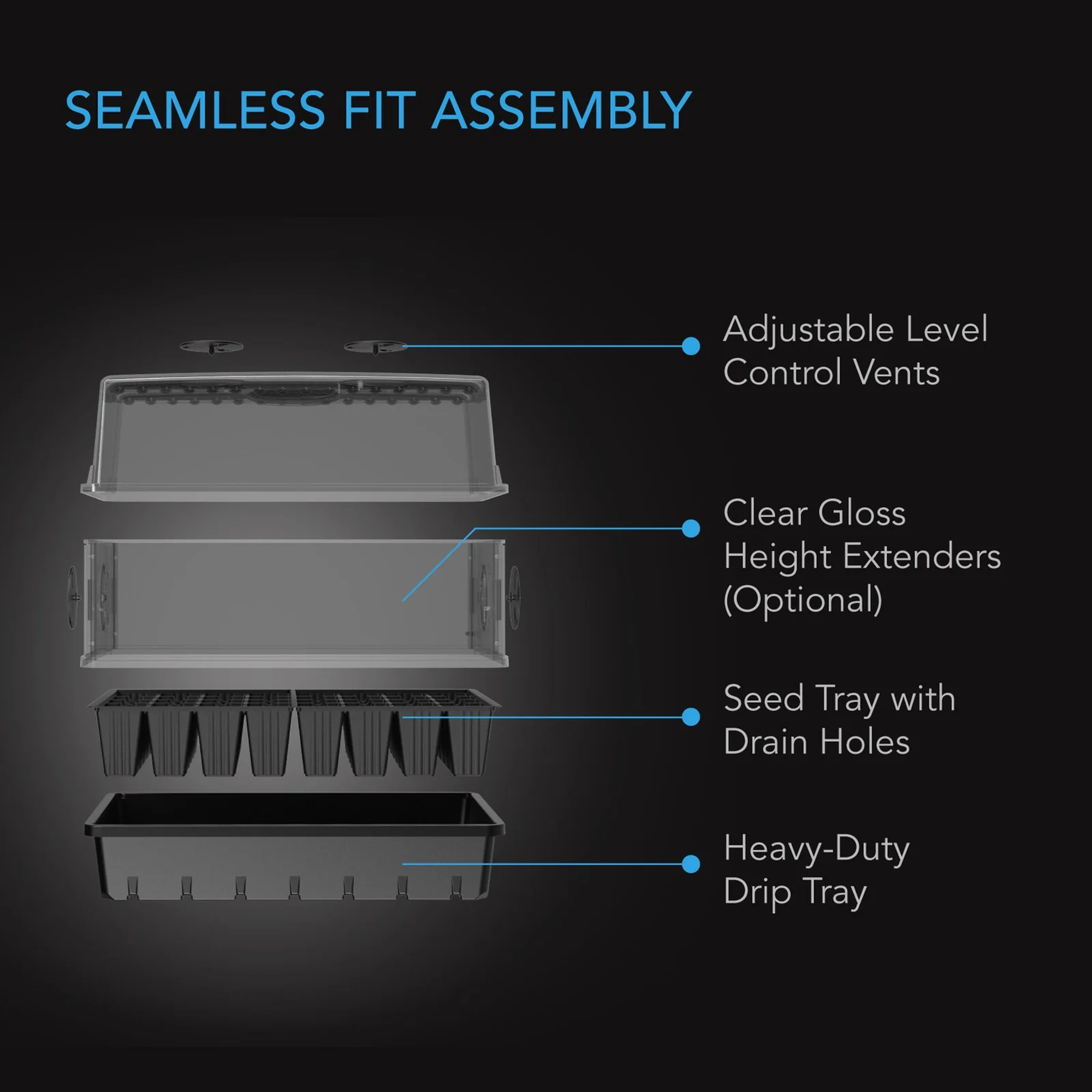 AC Infinity Humidity Dome Standard — Seamless Fit Assembly