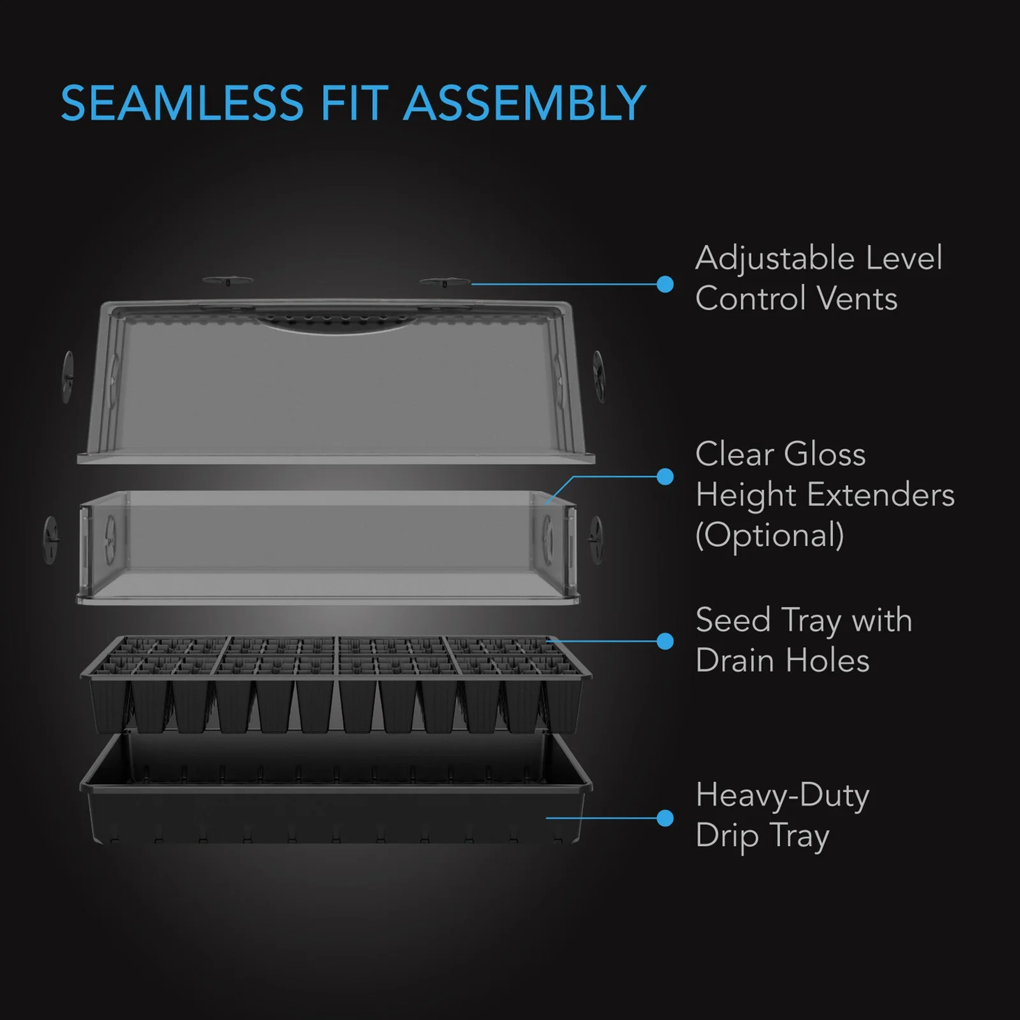AC Infinity Humidity Dome XL — Seamless Fit Assembly