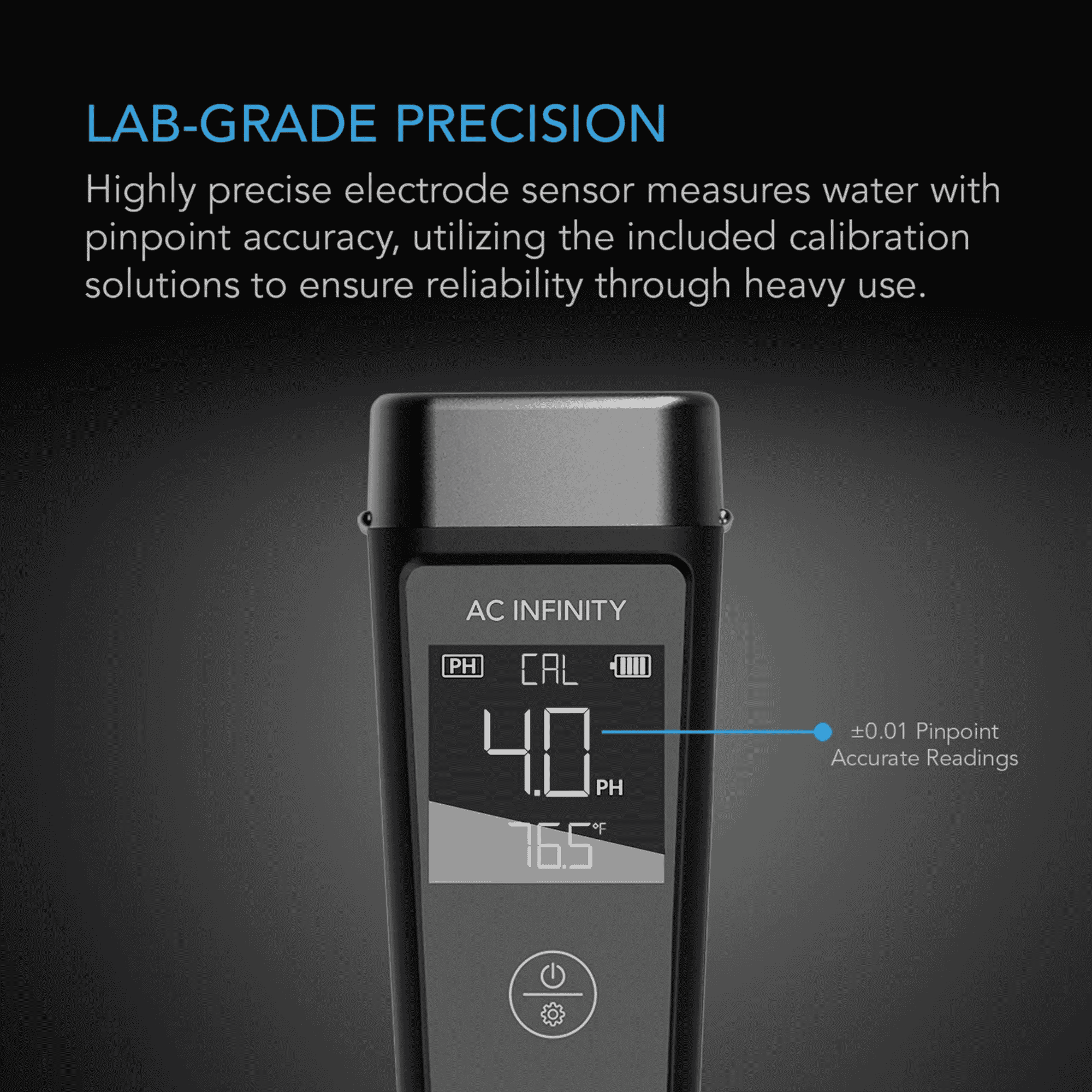 AC Infinity Hydroponic Meter PRO Kit lab-grade precision — calibrated measurement accuracy