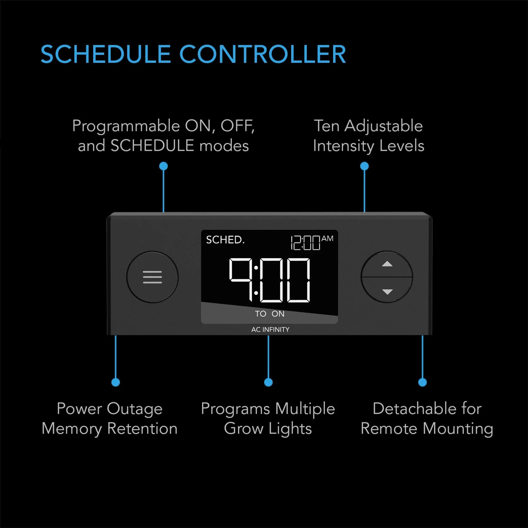 AC Infinity IONBEAM U2 — Schedule Controller