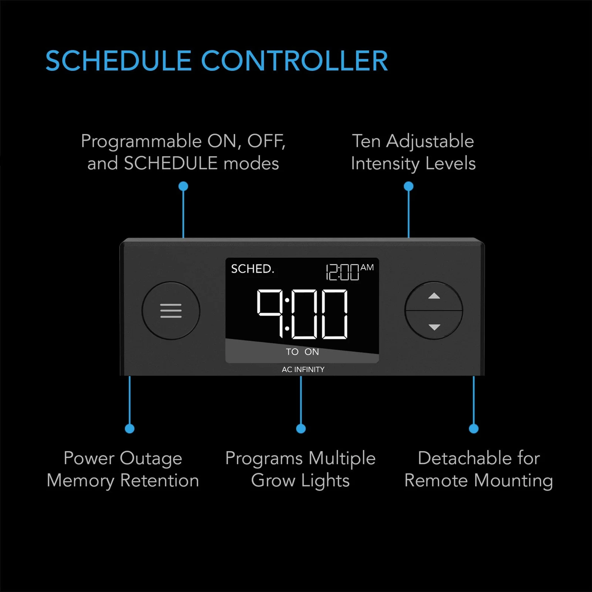 AC Infinity IONBEAM U2 — Schedule Controller