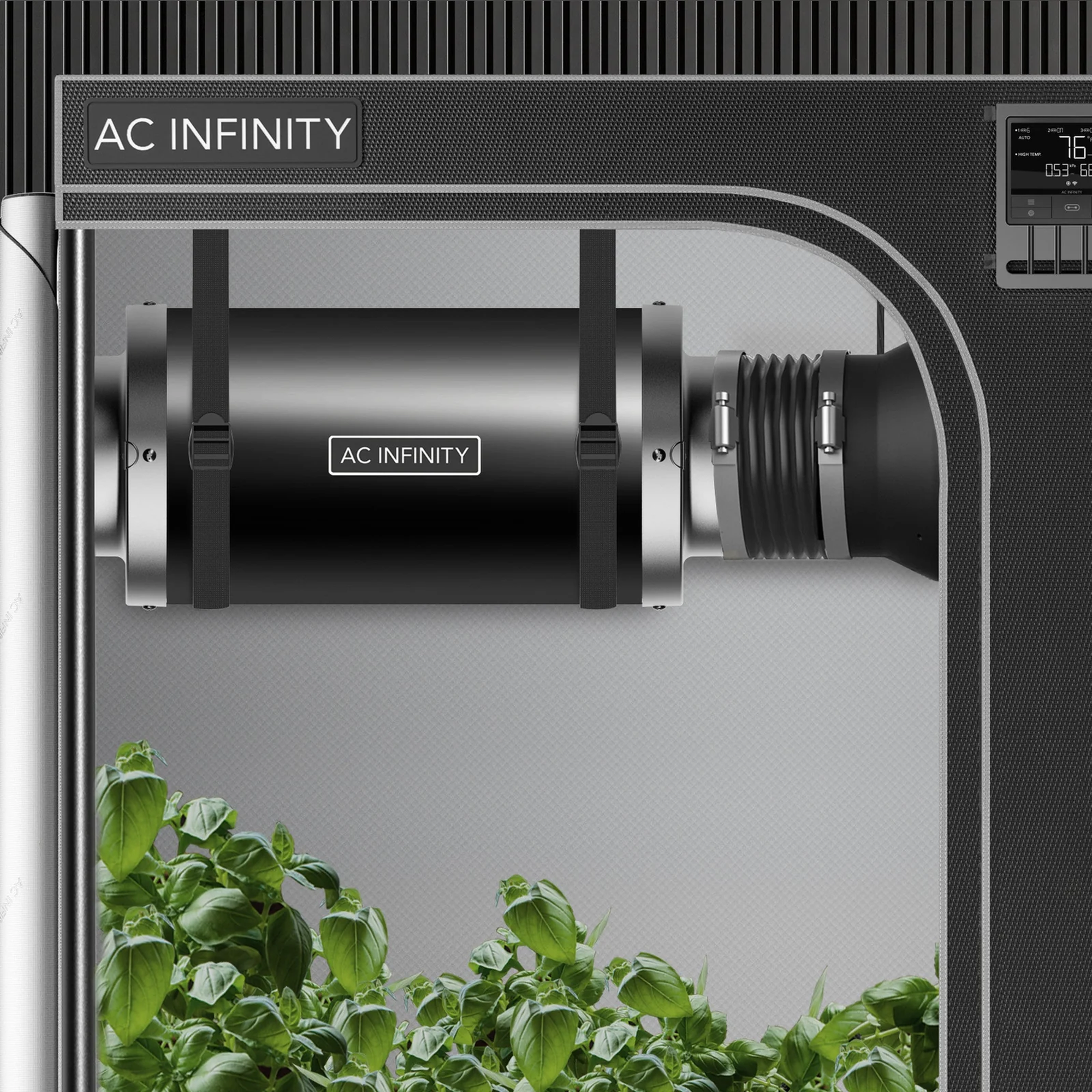 AC Infinity Inline Fan Silencer — Lifestyle