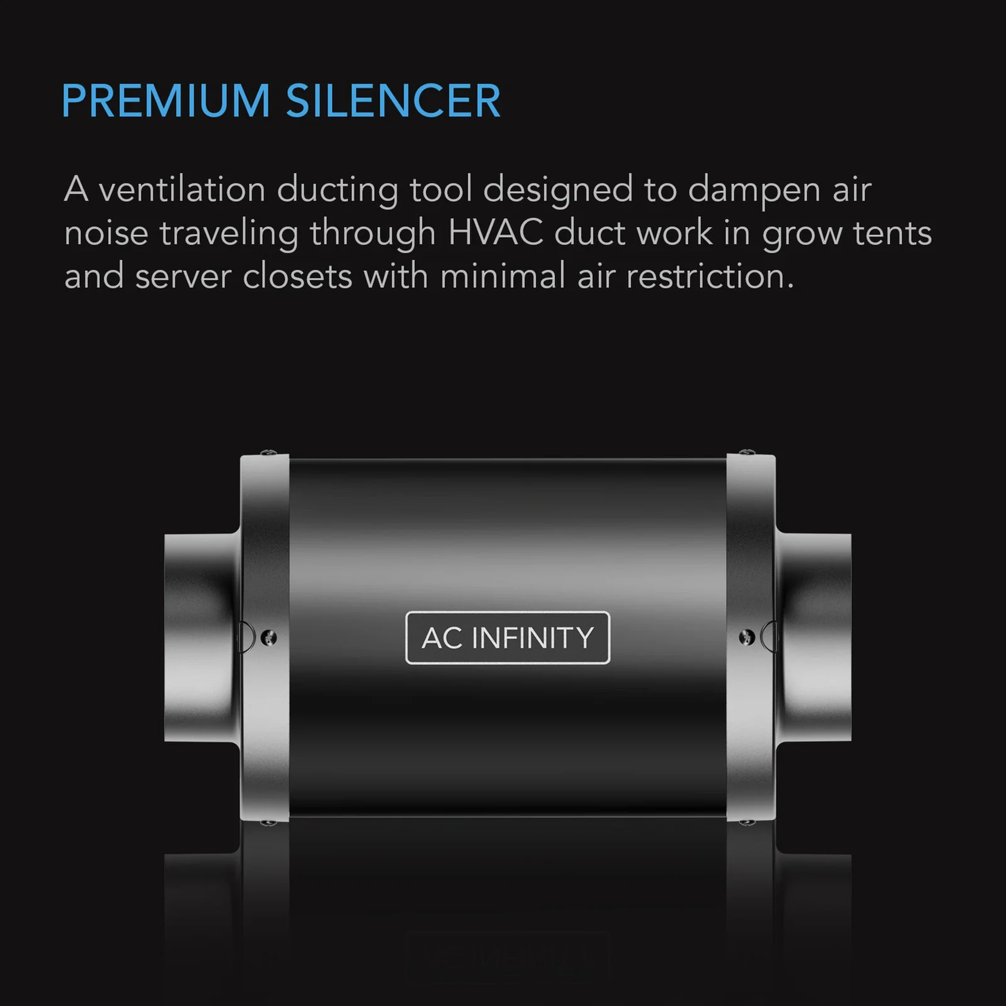 AC Infinity Inline Fan Silencer — Premium Silencer