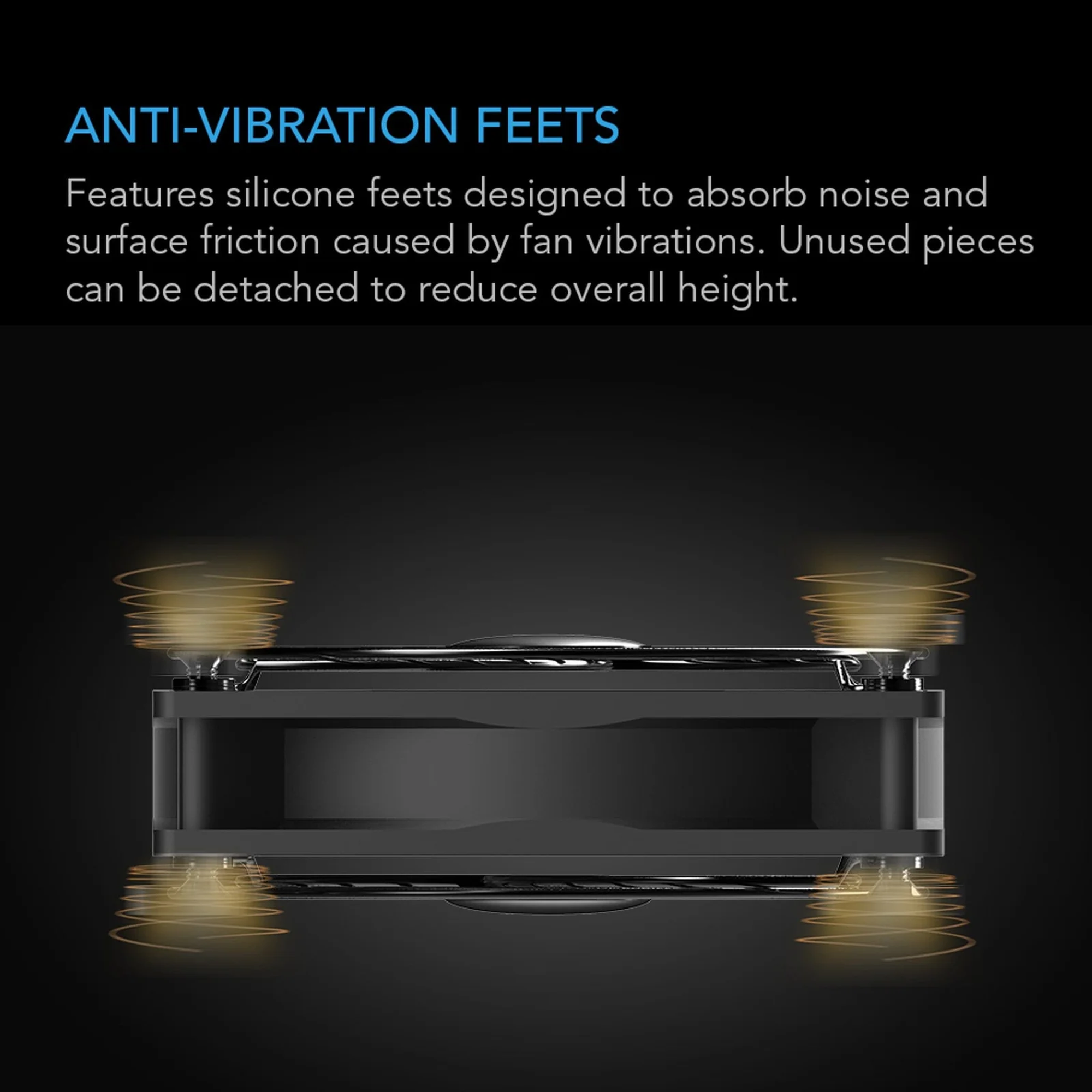 AC Infinity MULTIFAN Mini — Anti-Vibration Feet