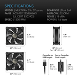 AC Infinity MULTIFAN S3 — Specifications