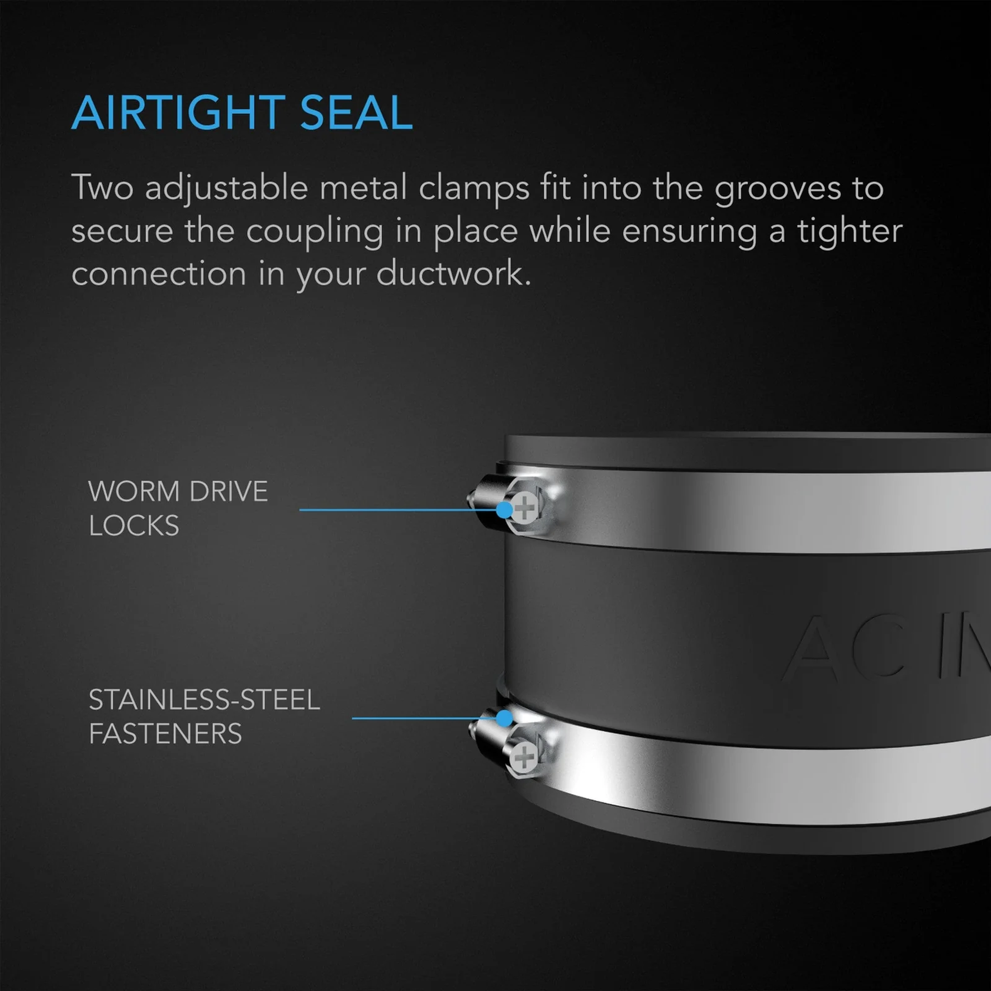 AC Infinity Noise Reduction Clamp — Airtight Seal