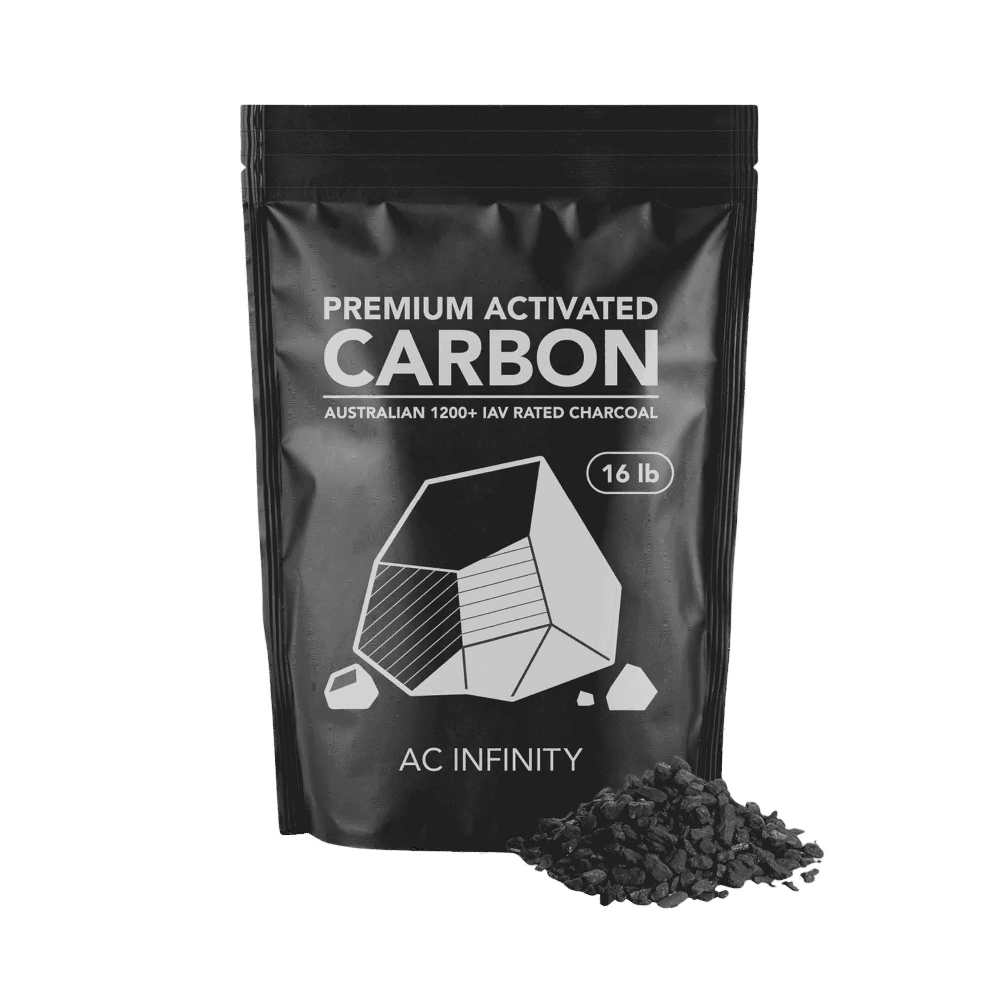 AC Infinity Premium Activated Carbon Refill - 16lb — RC412 Charcoal for Filter Refurbishment
