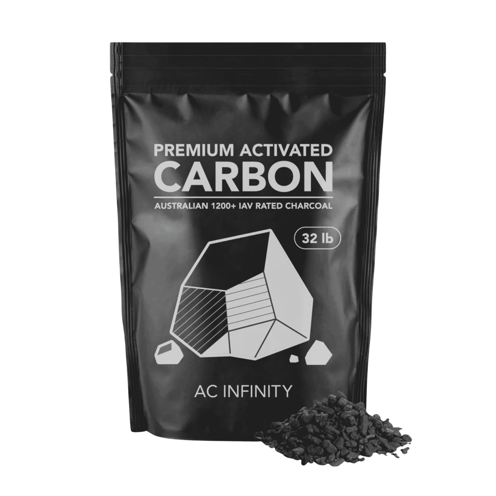 AC Infinity Premium Activated Carbon Refill - 32lb — RC412 Charcoal for Filter Refurbishment