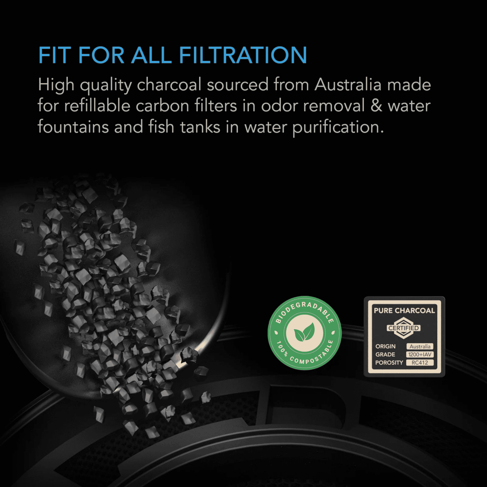 AC Infinity Carbon Refill certification — RC412 quality grade and IAV rating documentation