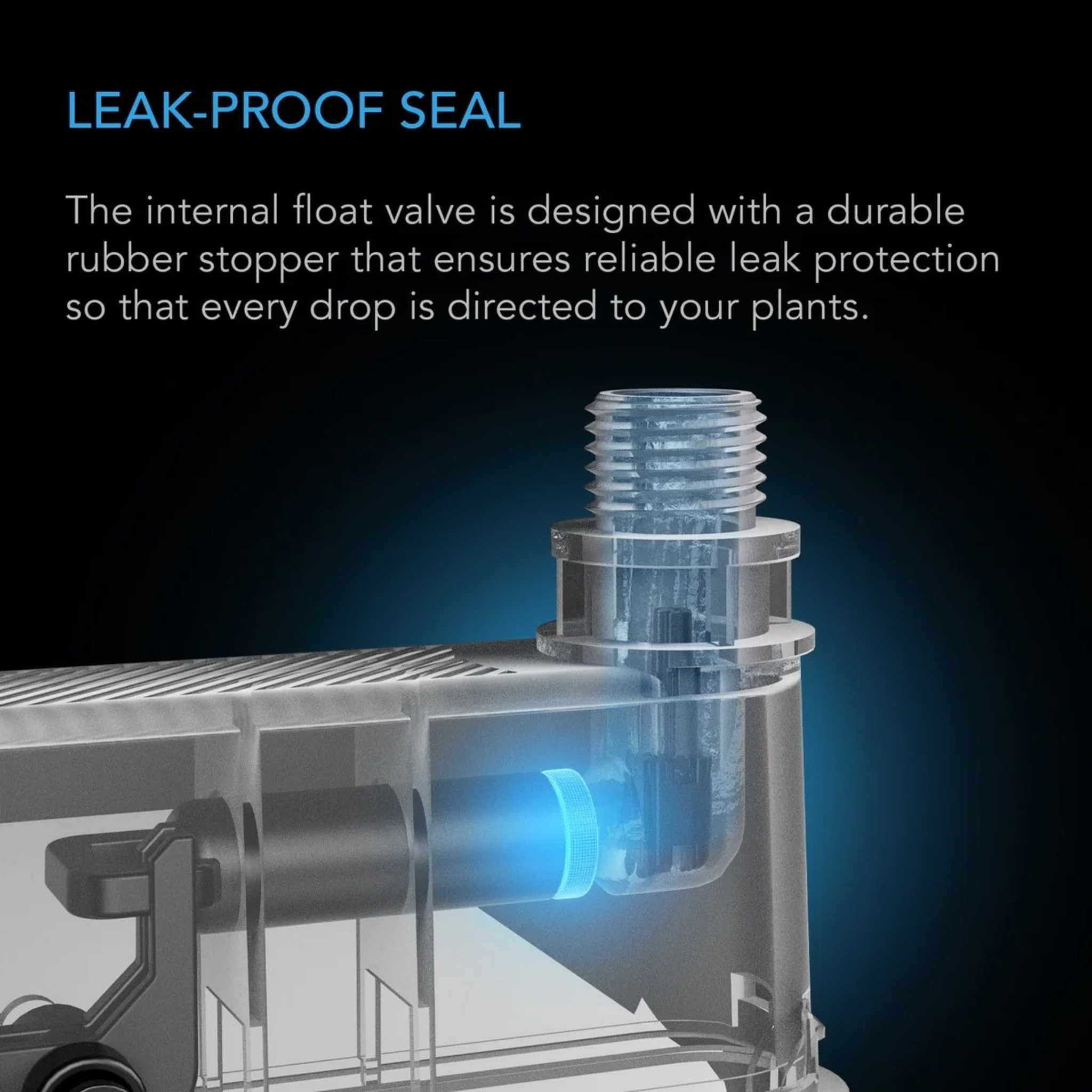 AC Infinity Self Watering Base Valve Kit — Leak-Proof Seal