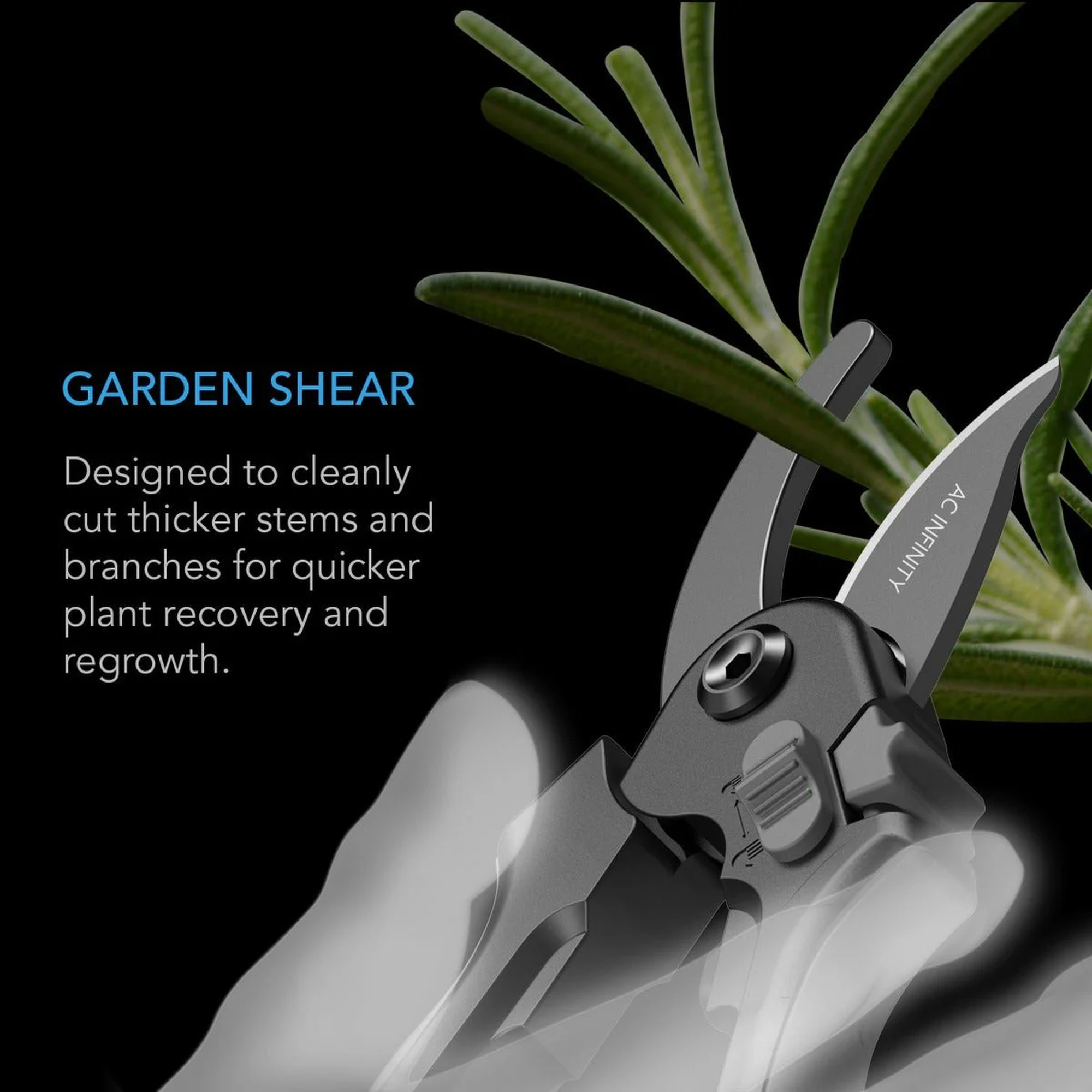 AC Infinity Stainless Steel Bypass Secateurs — Garden Shear