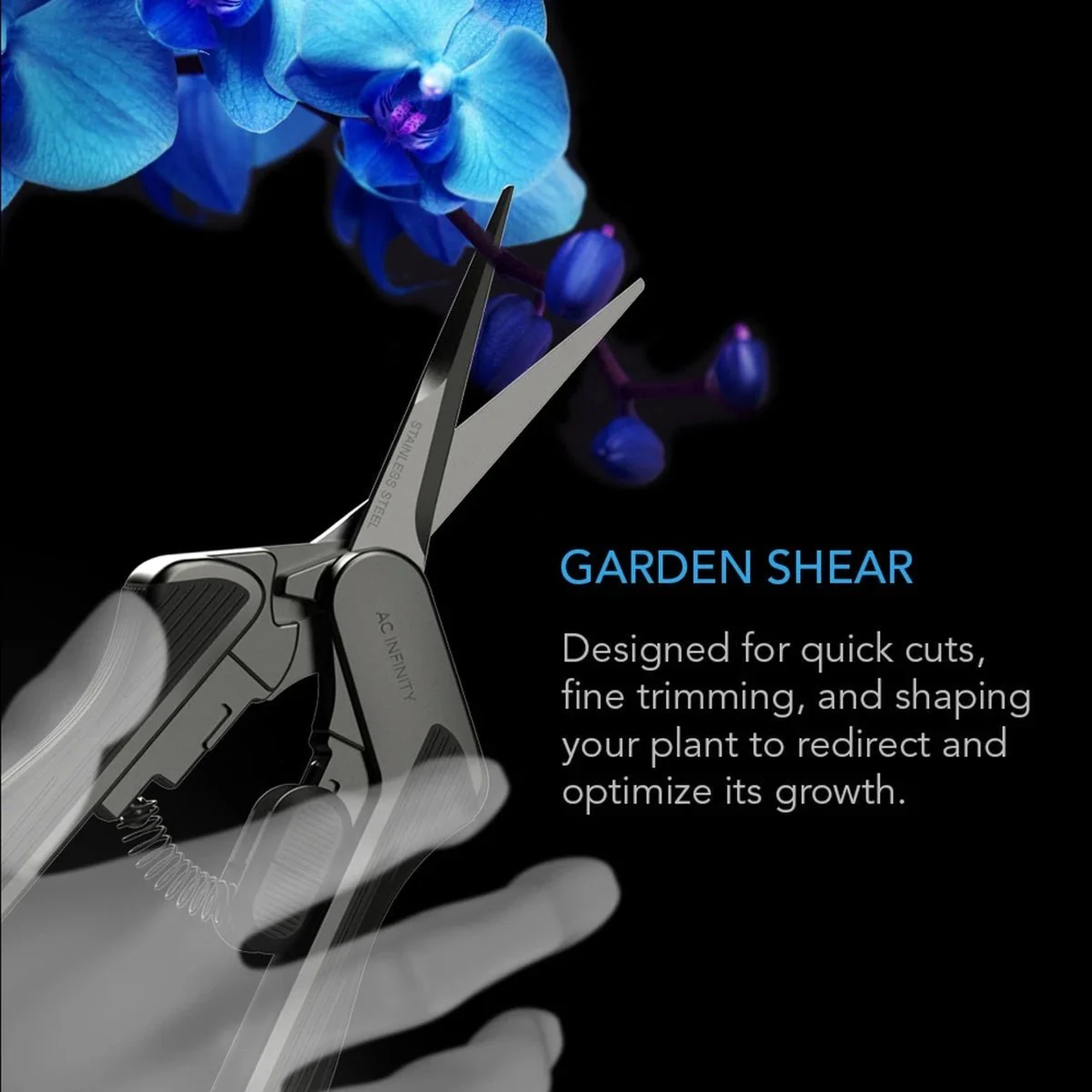 AC Infinity Stainless Steel Pruning Shears — Garden Shear