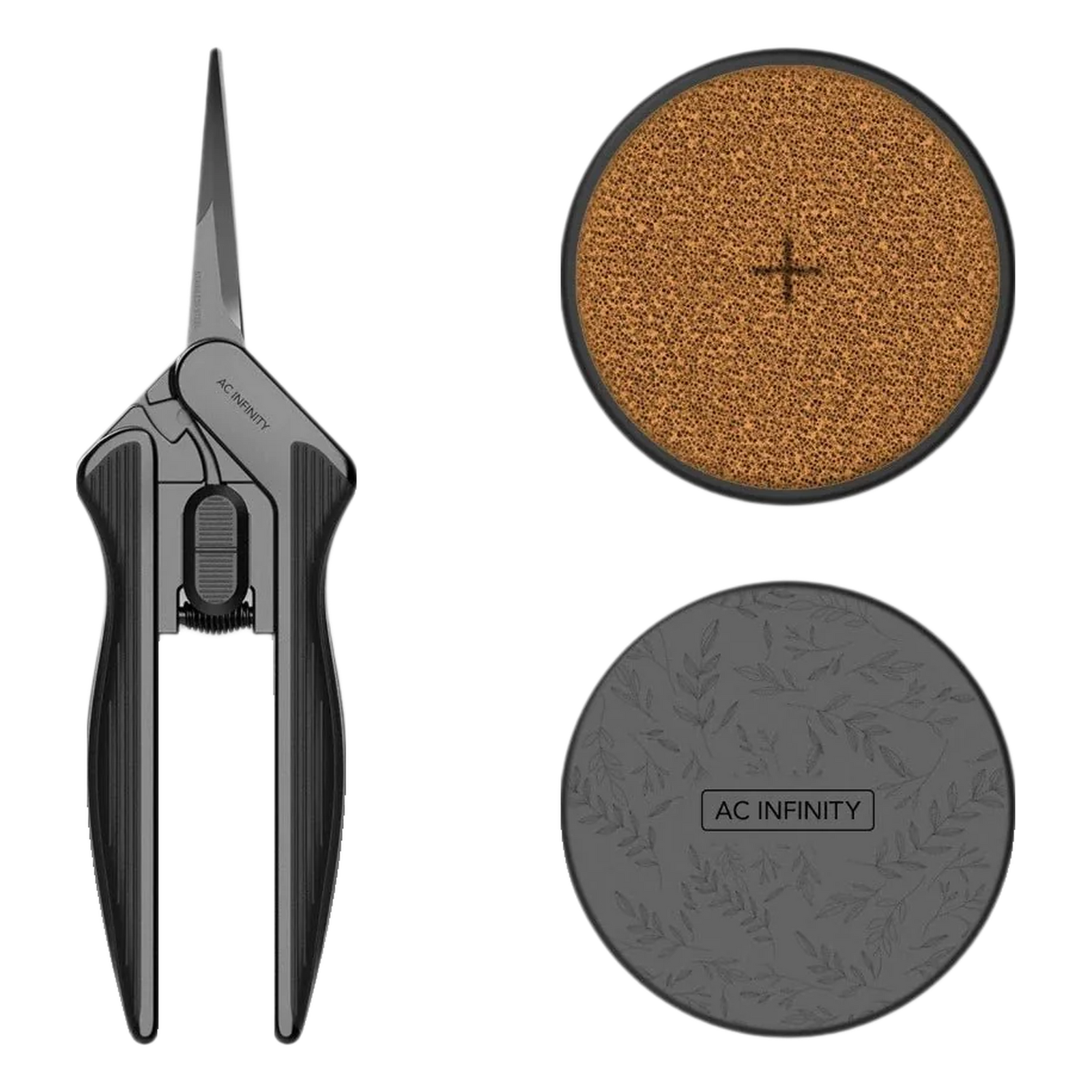 AC Infinity Stainless Steel Pruning Shears Straight + Cleaning Kit