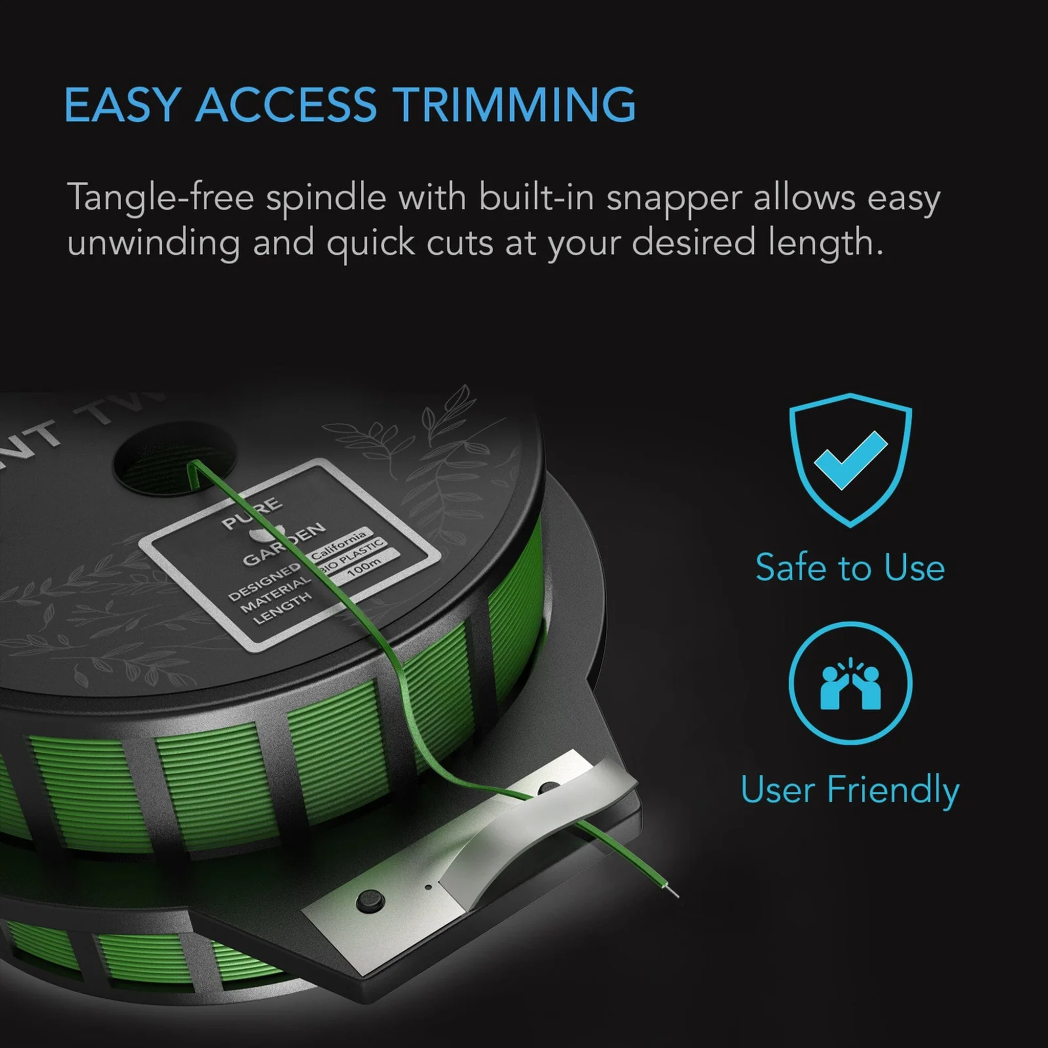 AC Infinity Twist Ties Green — Easy Access Trimming