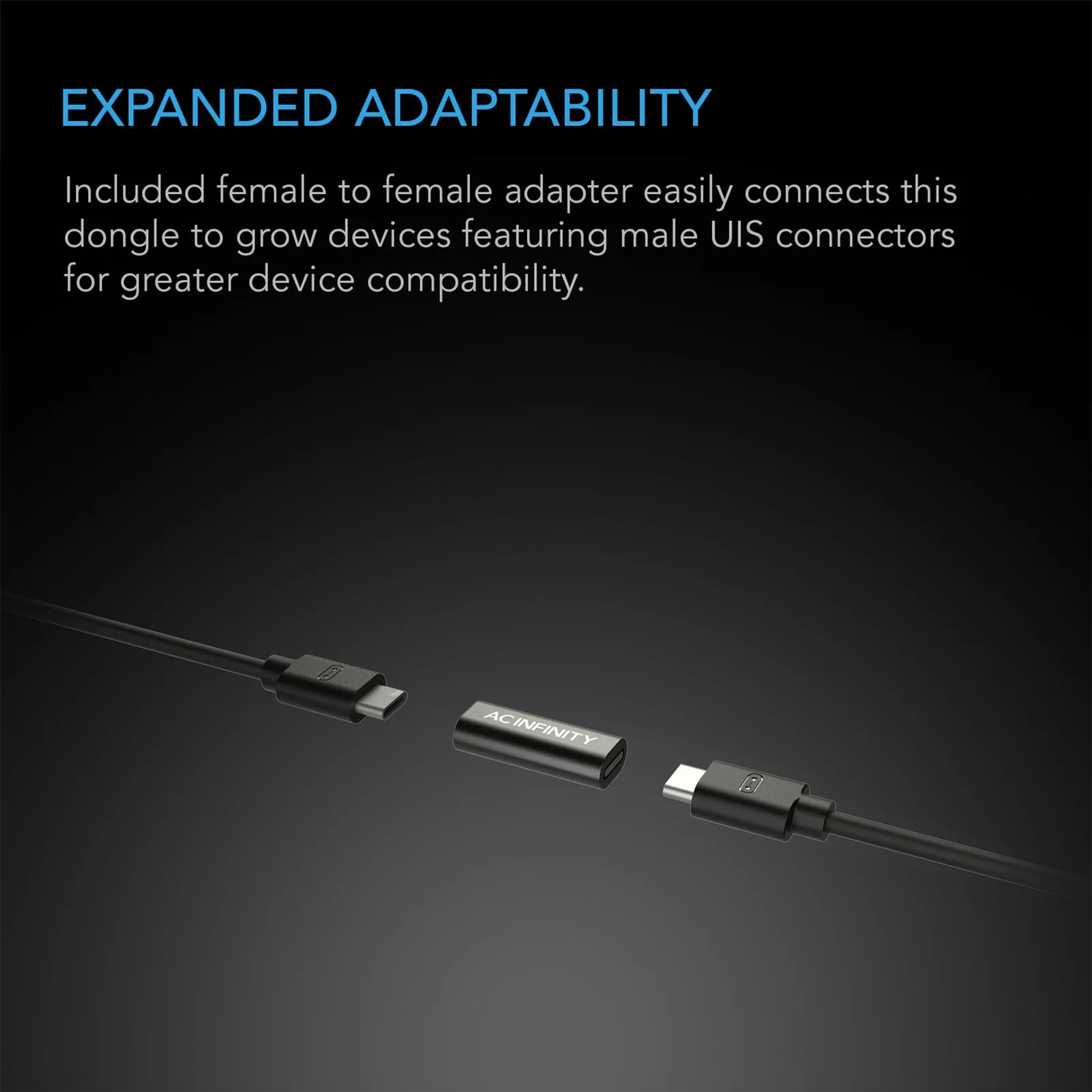AC Infinity UIS 2-in-1 Splitter Daisy-Chain Adapter — Expanded Adaptability
