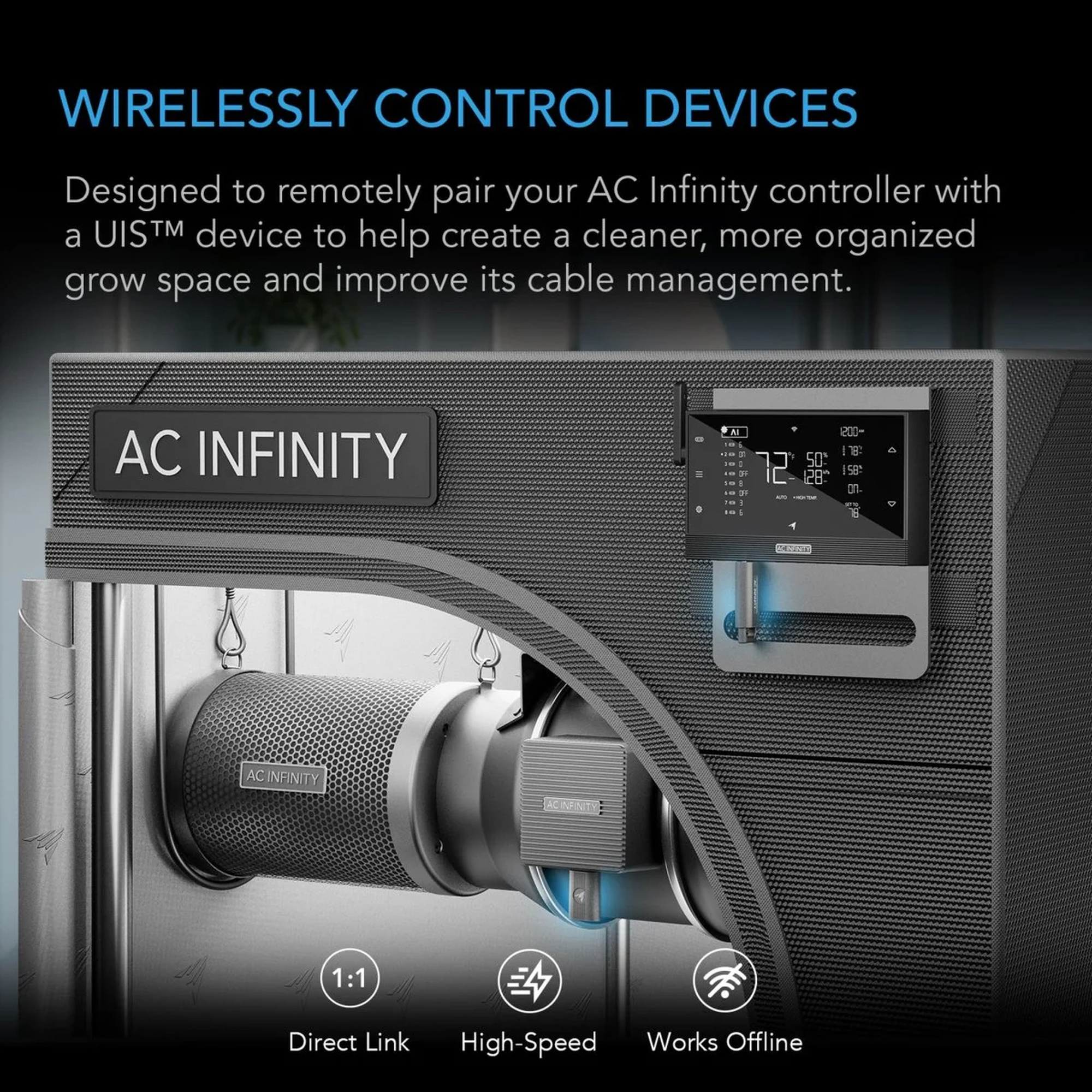 AC Infinity UIS Transmitter & Receiver — Wirelessly Control Devices