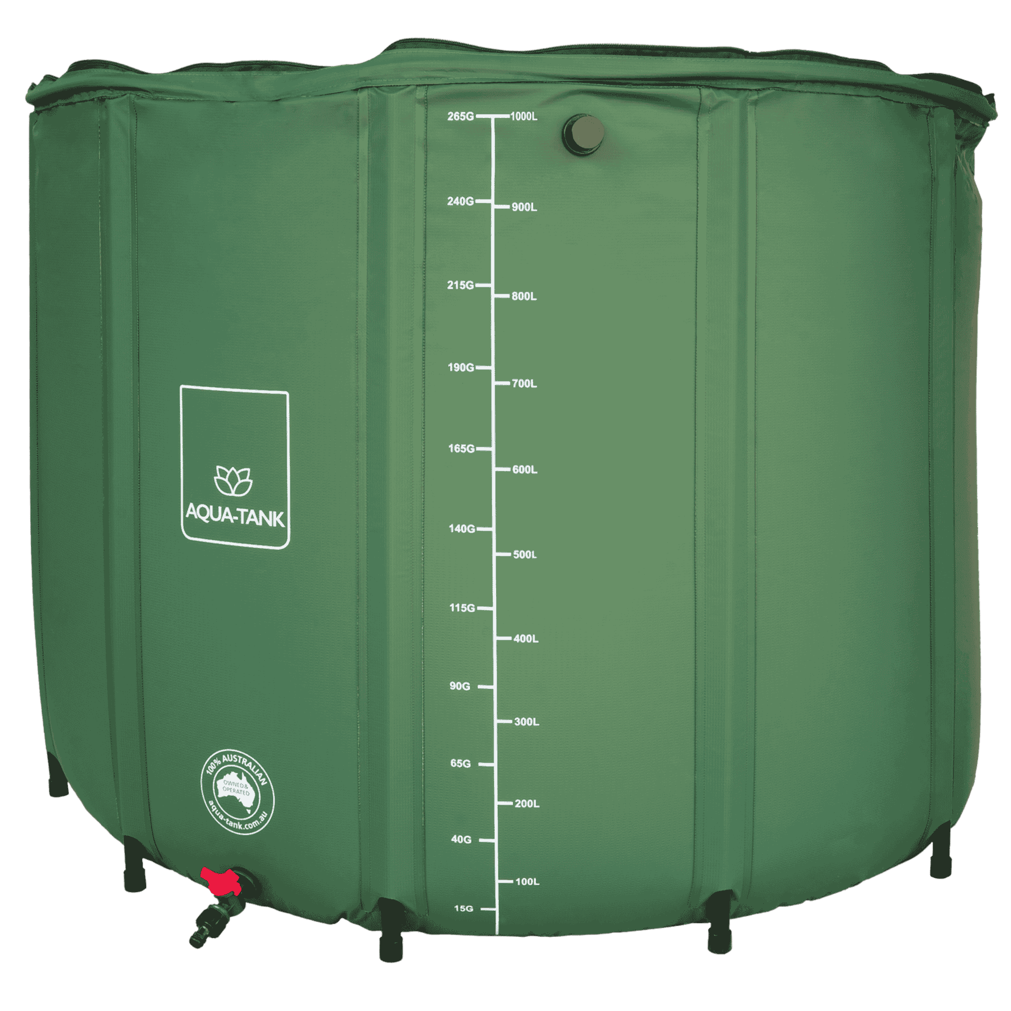 Aqua-Tank Flexible Water Tank - 1000L Side View
