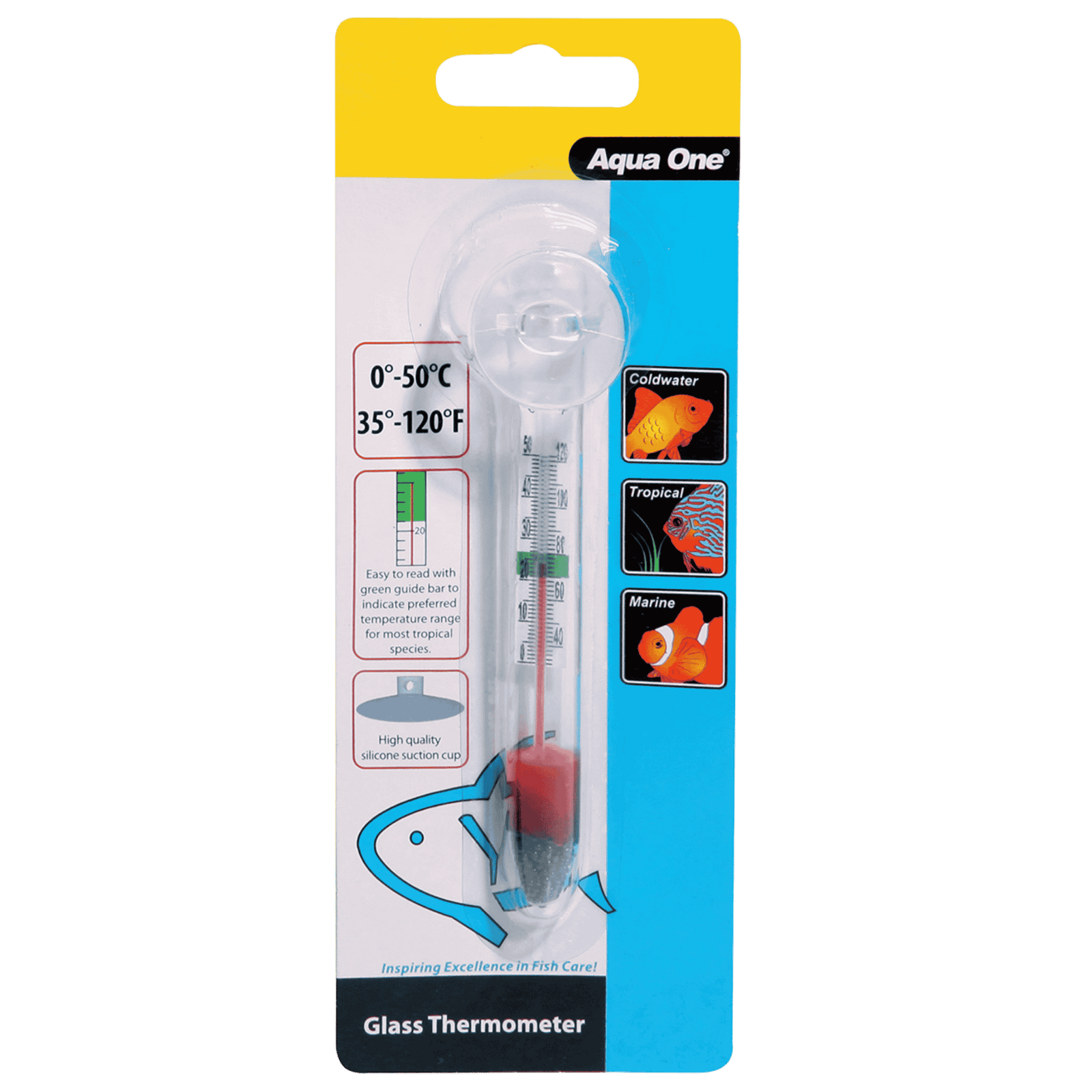 Aqua One Glass Thermometer