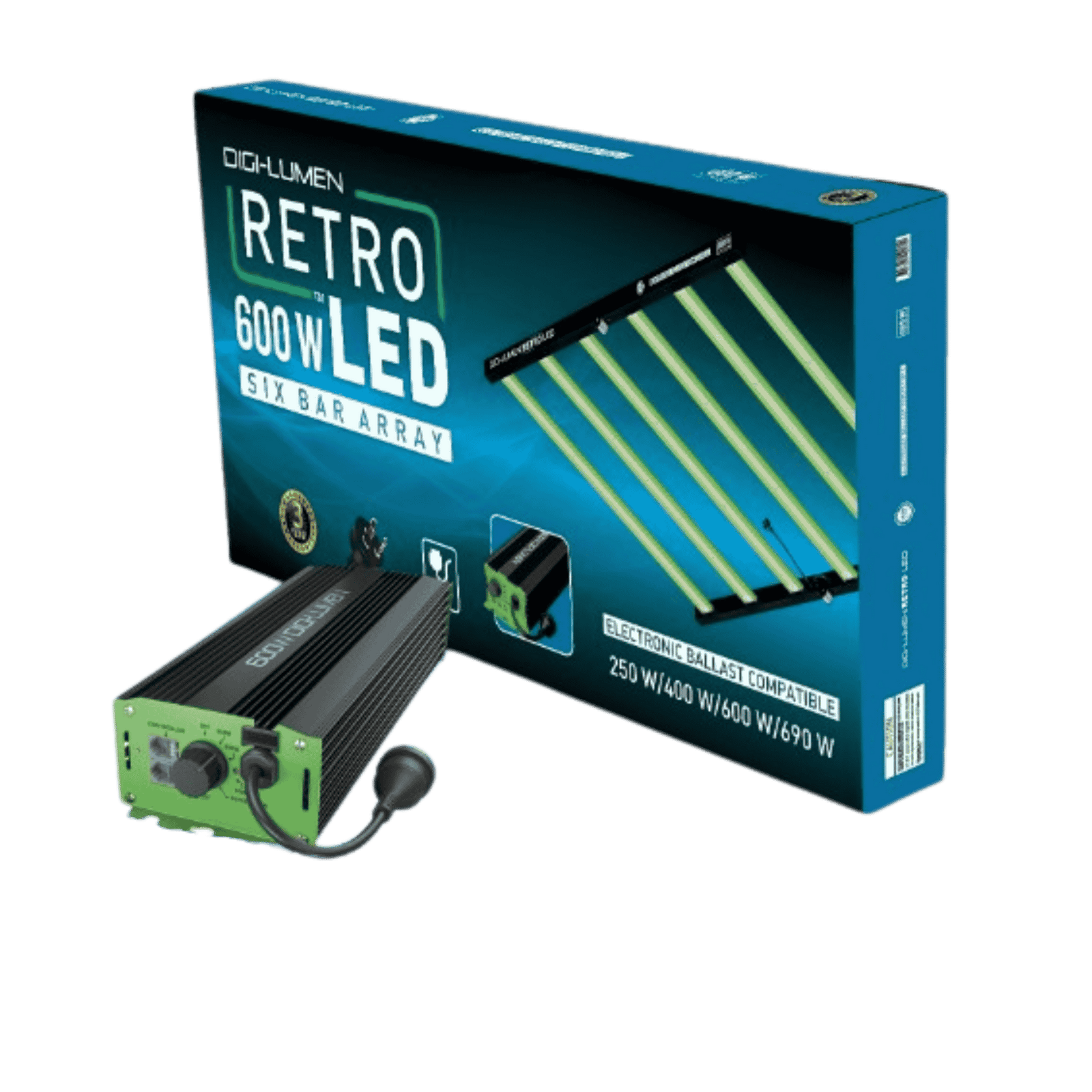 DIGI-LUMEN Retro 600W LED Array & 600W Electronic Ballast