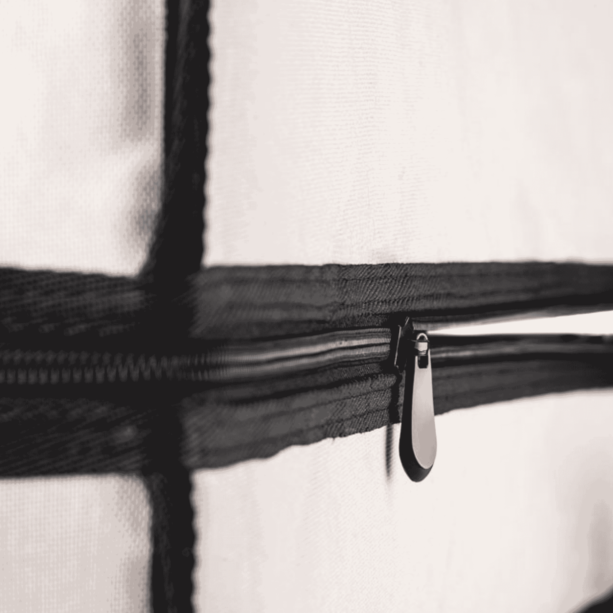 Heavy-duty zip detail on a HOMEbox Ambient grow tent