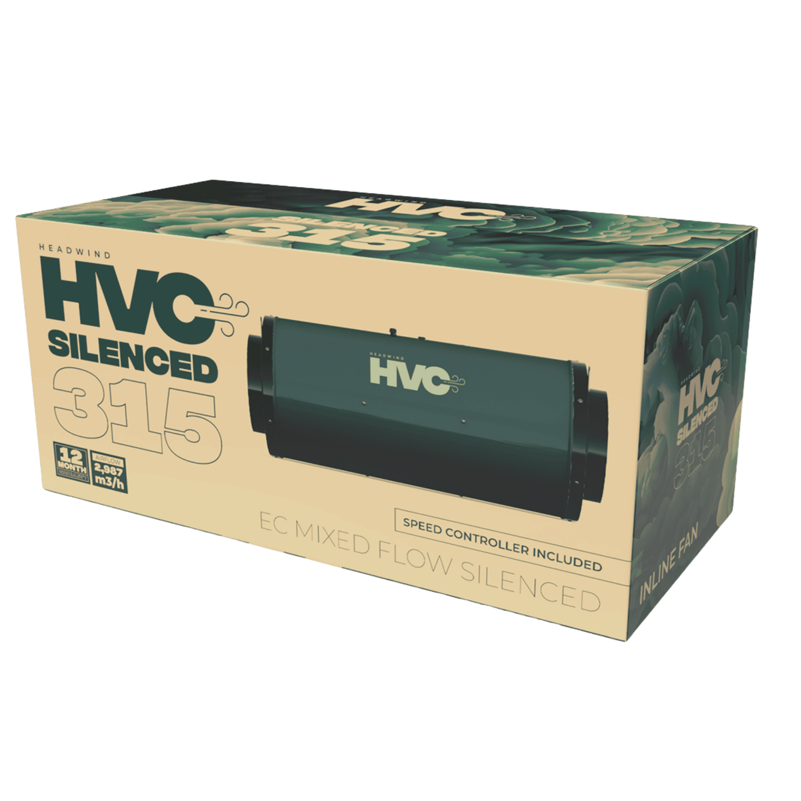 HVC Silenced EC Mixed Flow Inline Fan - 315mm