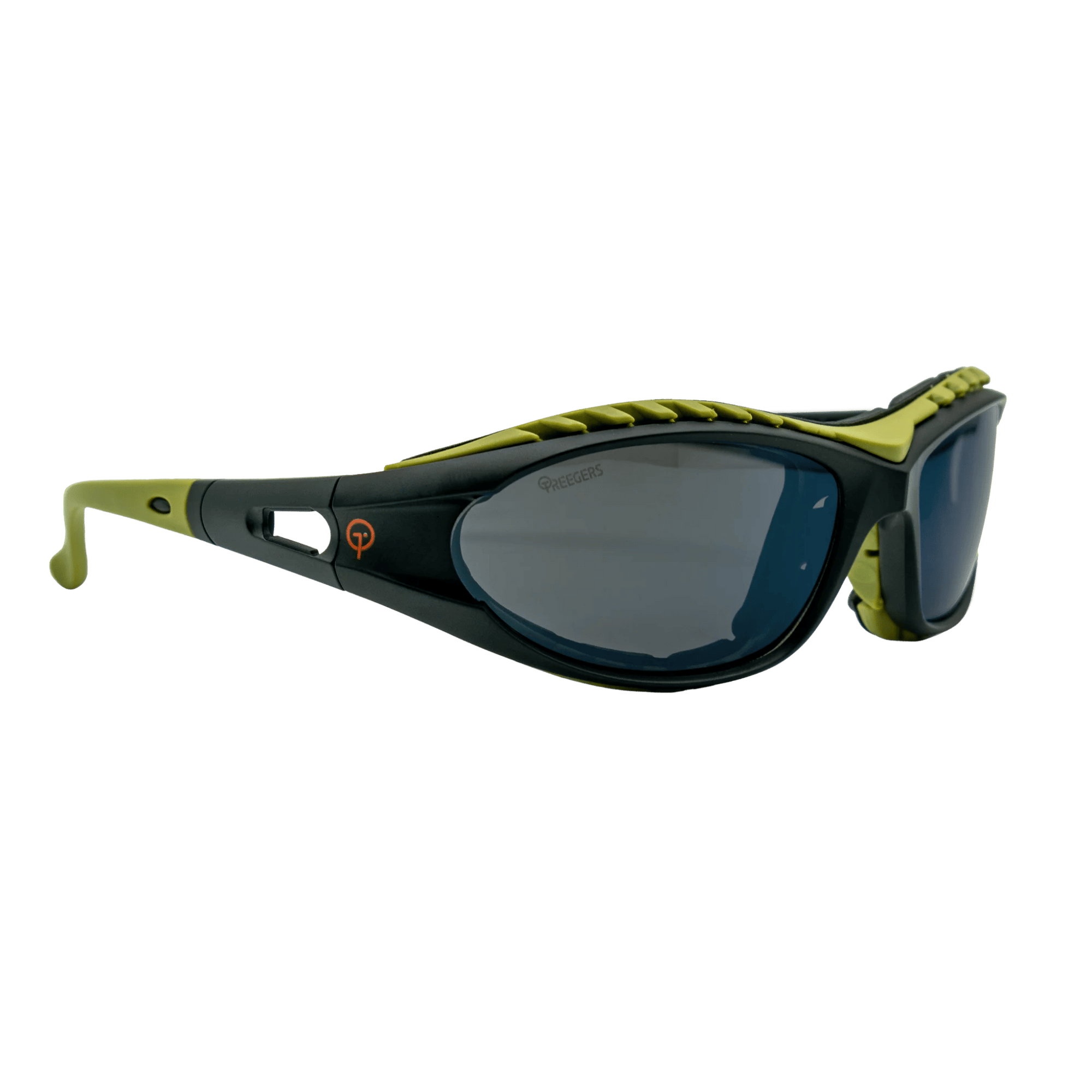 Treegers LED Protective Eyewear side view — temple arm length & profile